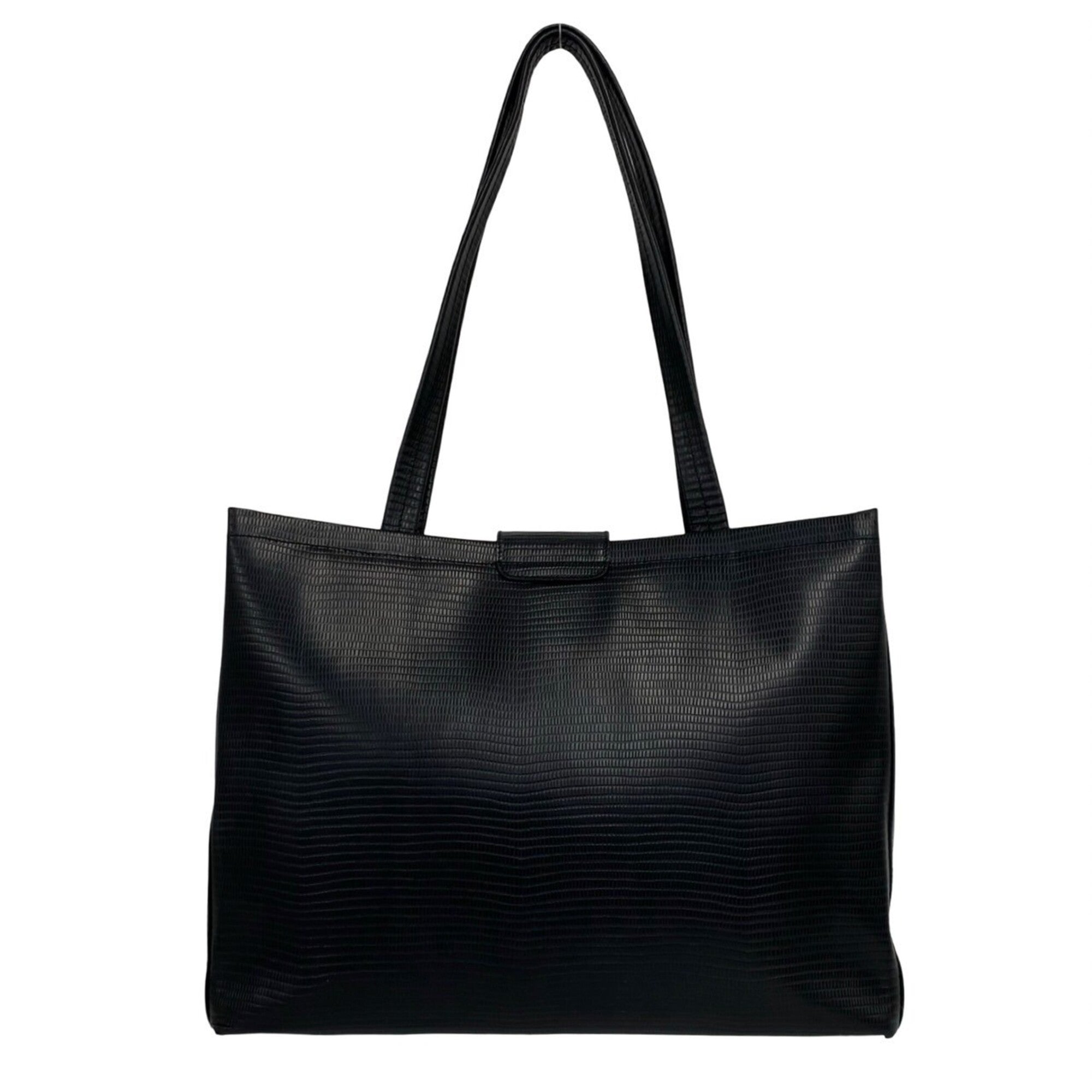 Salvatore Ferragamo Black Leather Tote Bag (Pre-Owned)