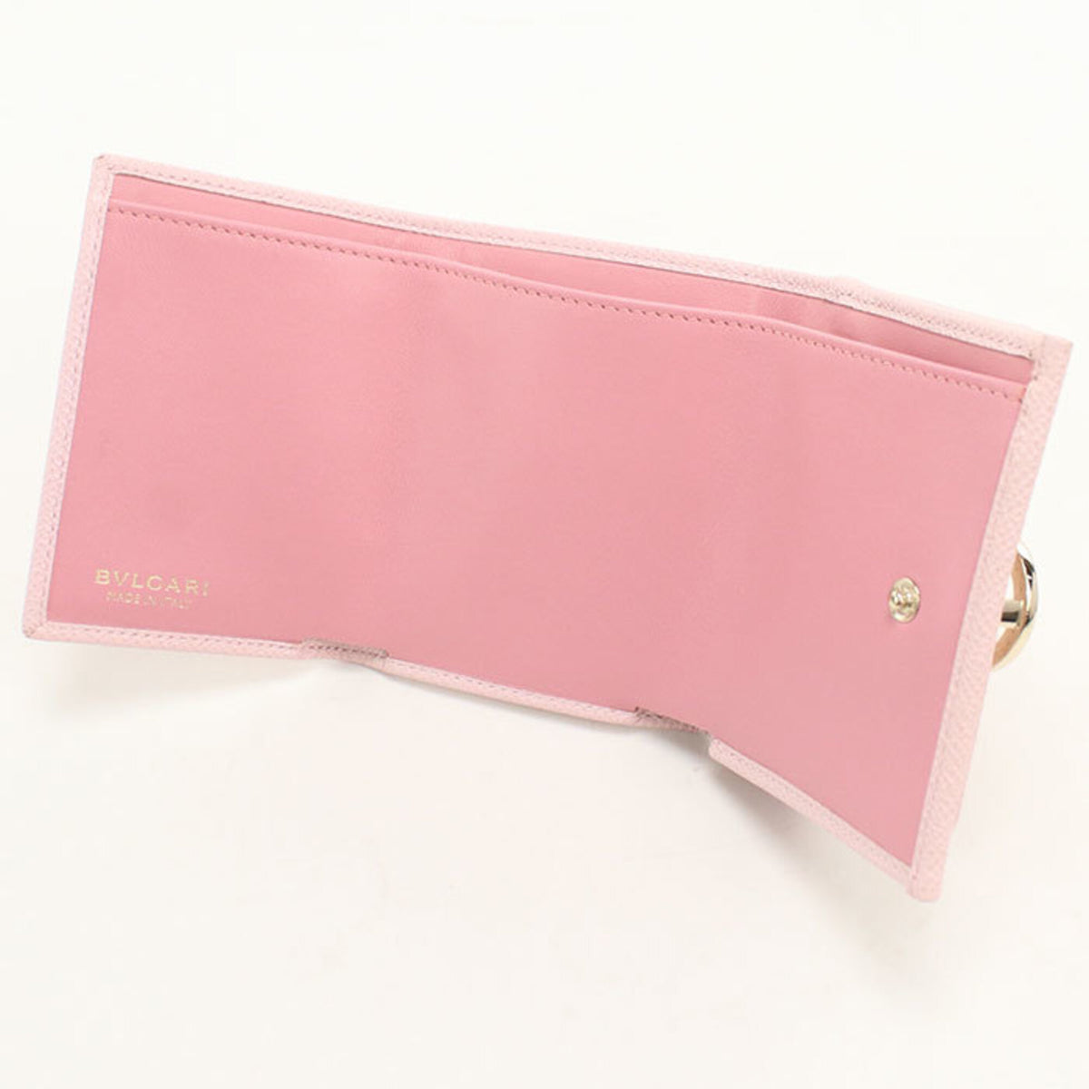 Bvlgari Pink Leather Wallet (Tri-Fold) (Pre-Owned)