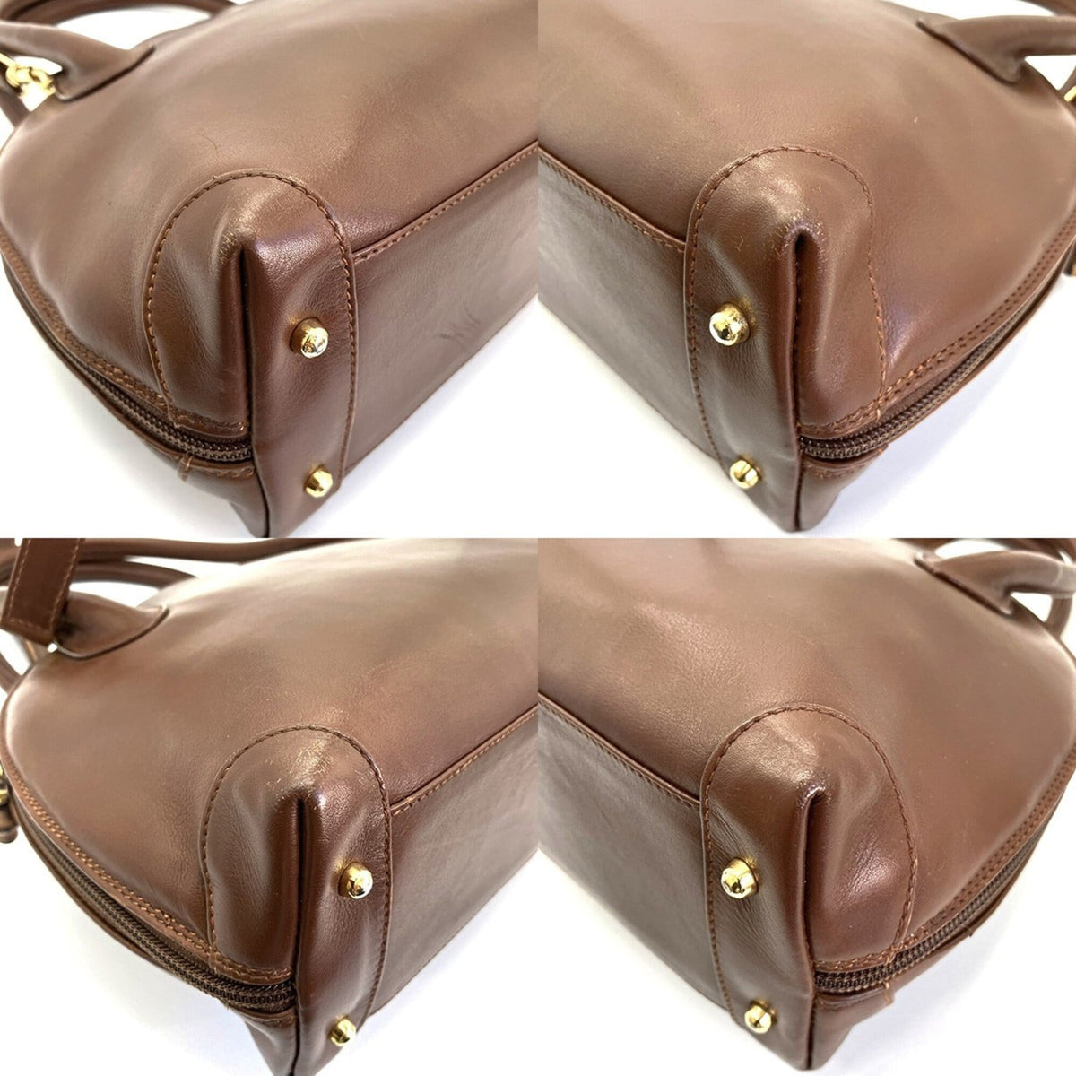 Gucci Brown Bamboo Leather Handbag Shoulder Bag (Pre-Owned)