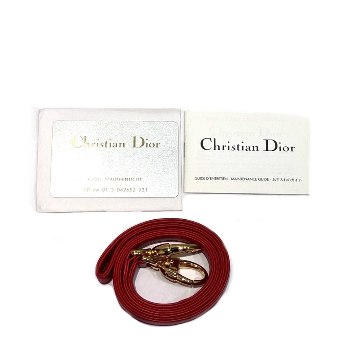 Christian Dior Red Color Leather Handbag (Pre-Owned)