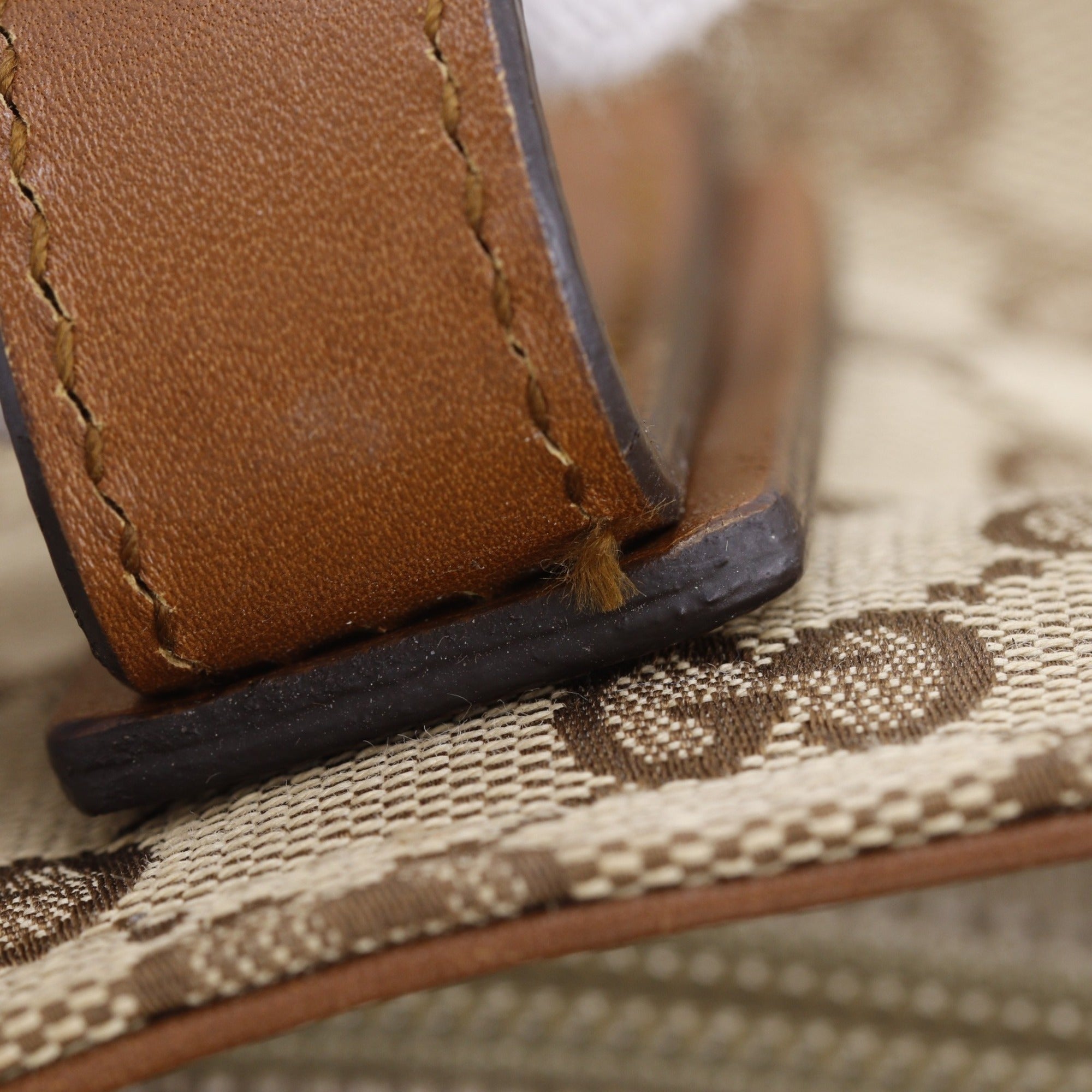 Gucci Sherry Line Brown Gg Canvas Tote Bag (Pre-Owned)
