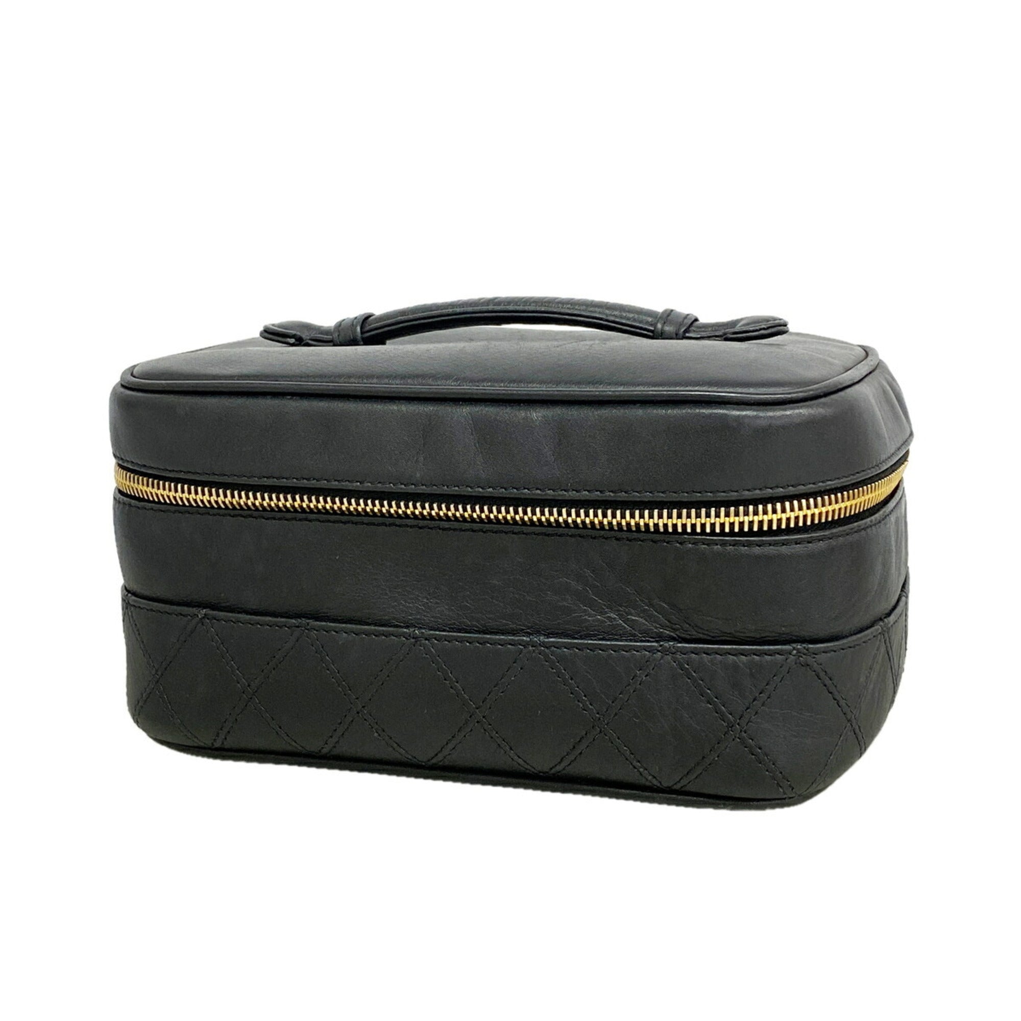 Chanel Black Leather Vanity Bag (Pre-Owned)