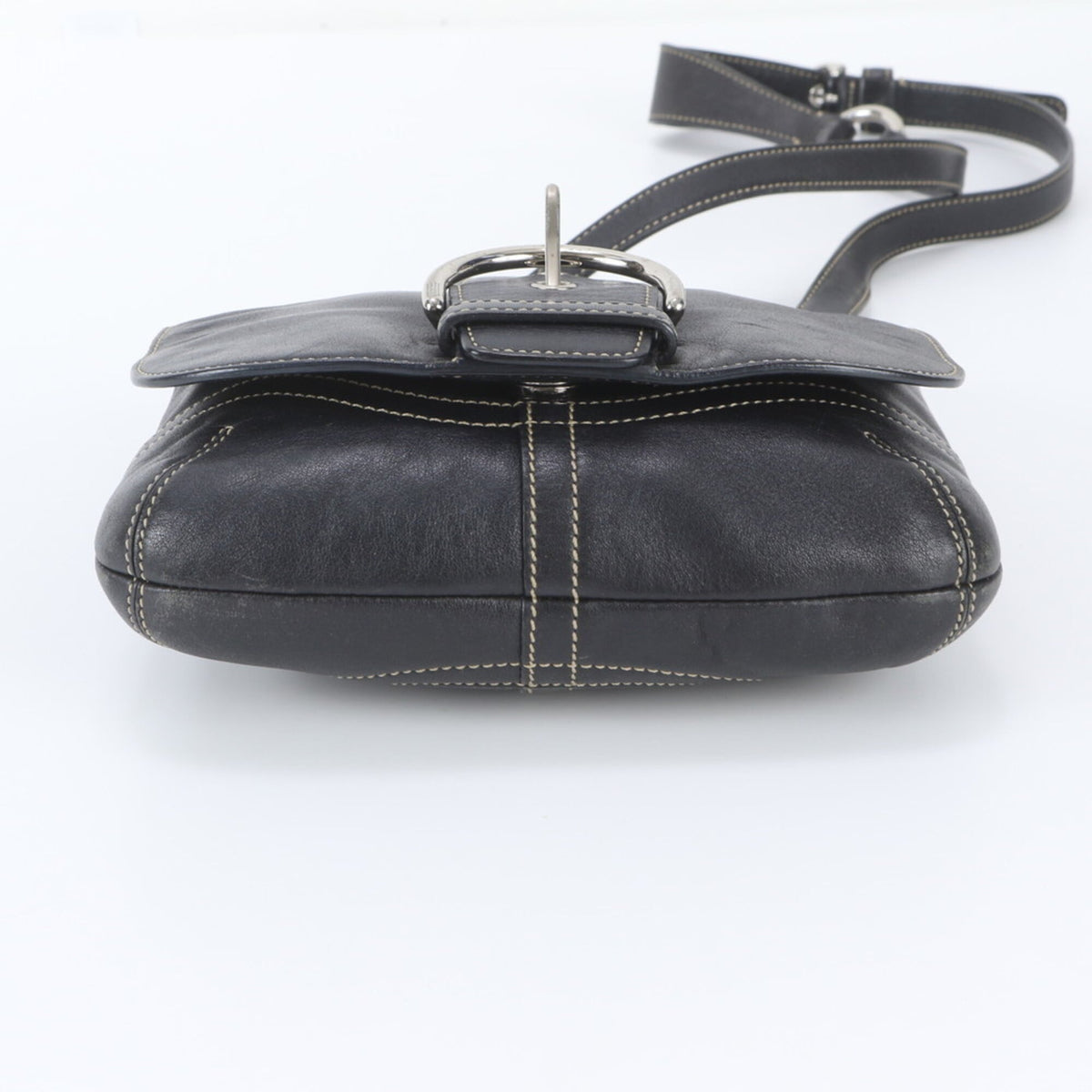 Coach Black Leather Crossbody Bag Shoulder Bag (Pre-Owned)