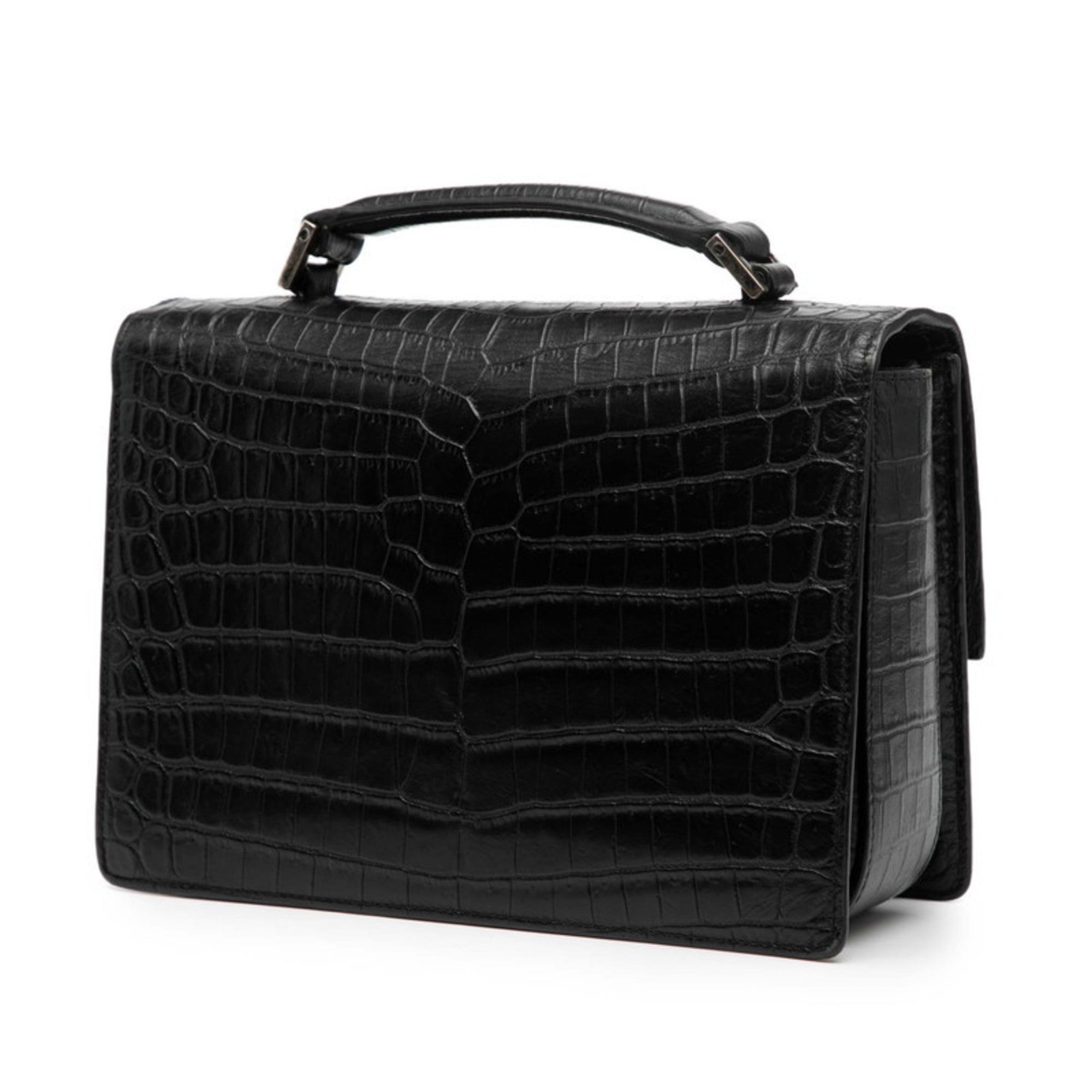 Saint Laurent Black Leather Handbag Shoulder Bag (Pre-Owned)