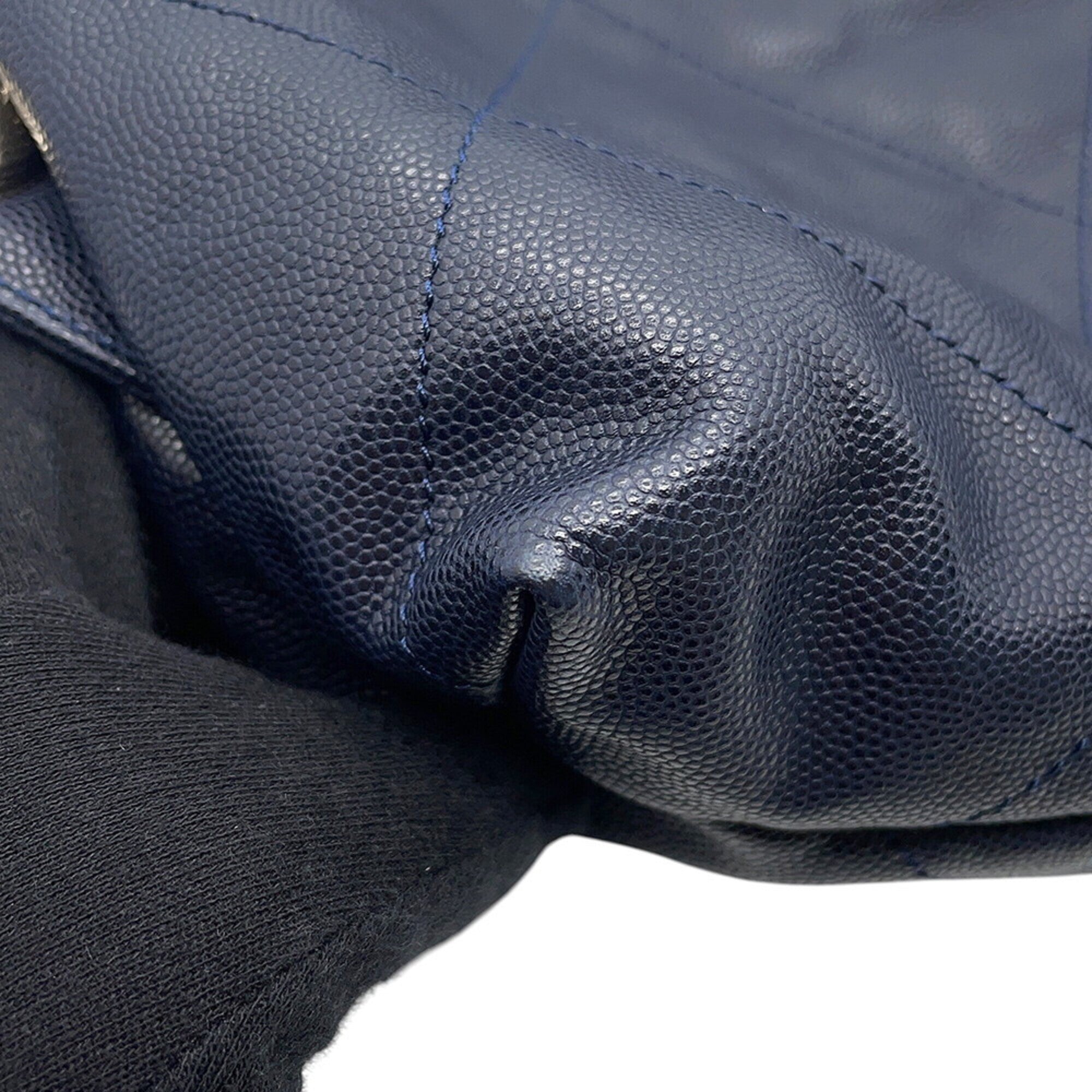 Chanel Navy Grained Calfskin Backpack (Pre-Owned)