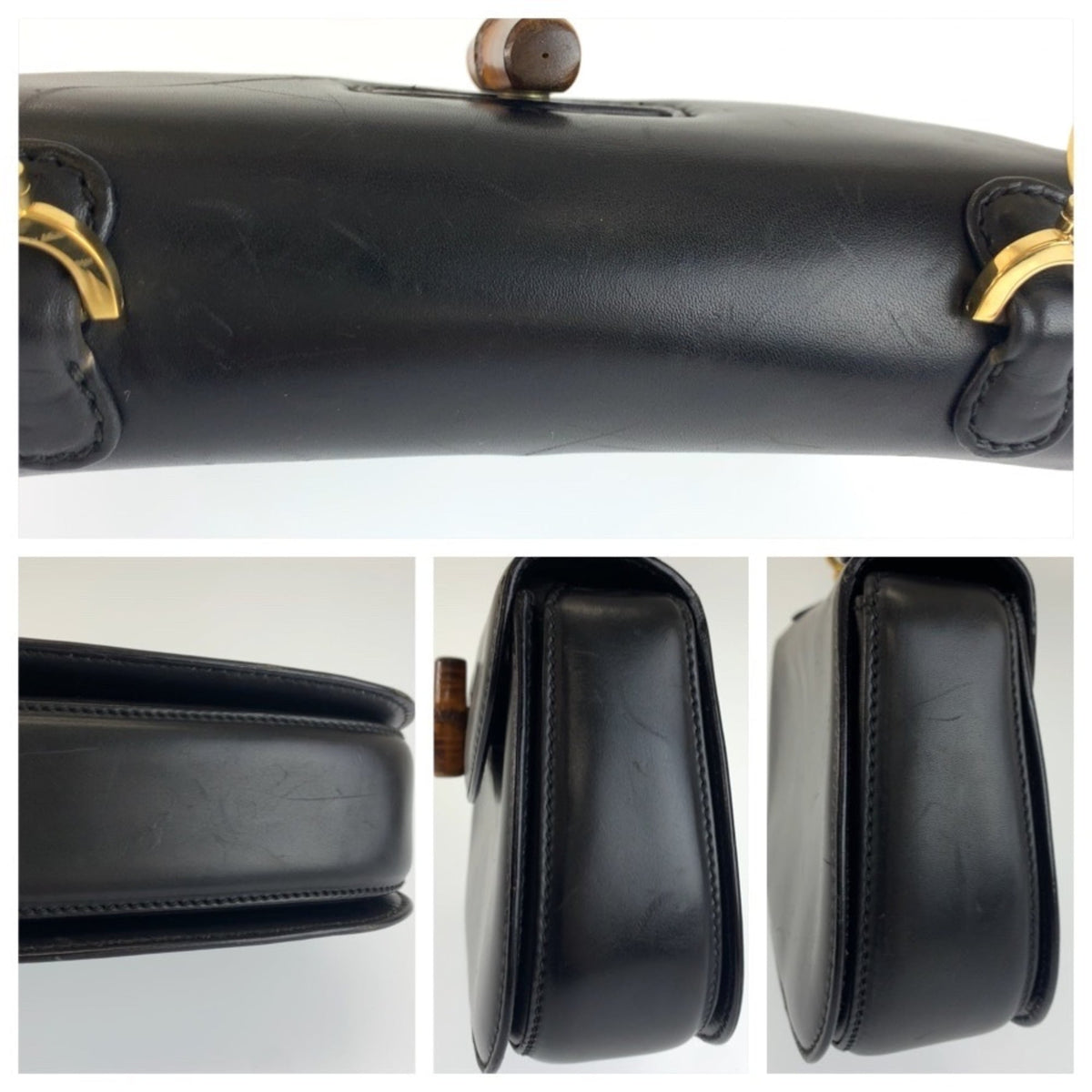 Gucci Black Leather Handbag (Pre-Owned)