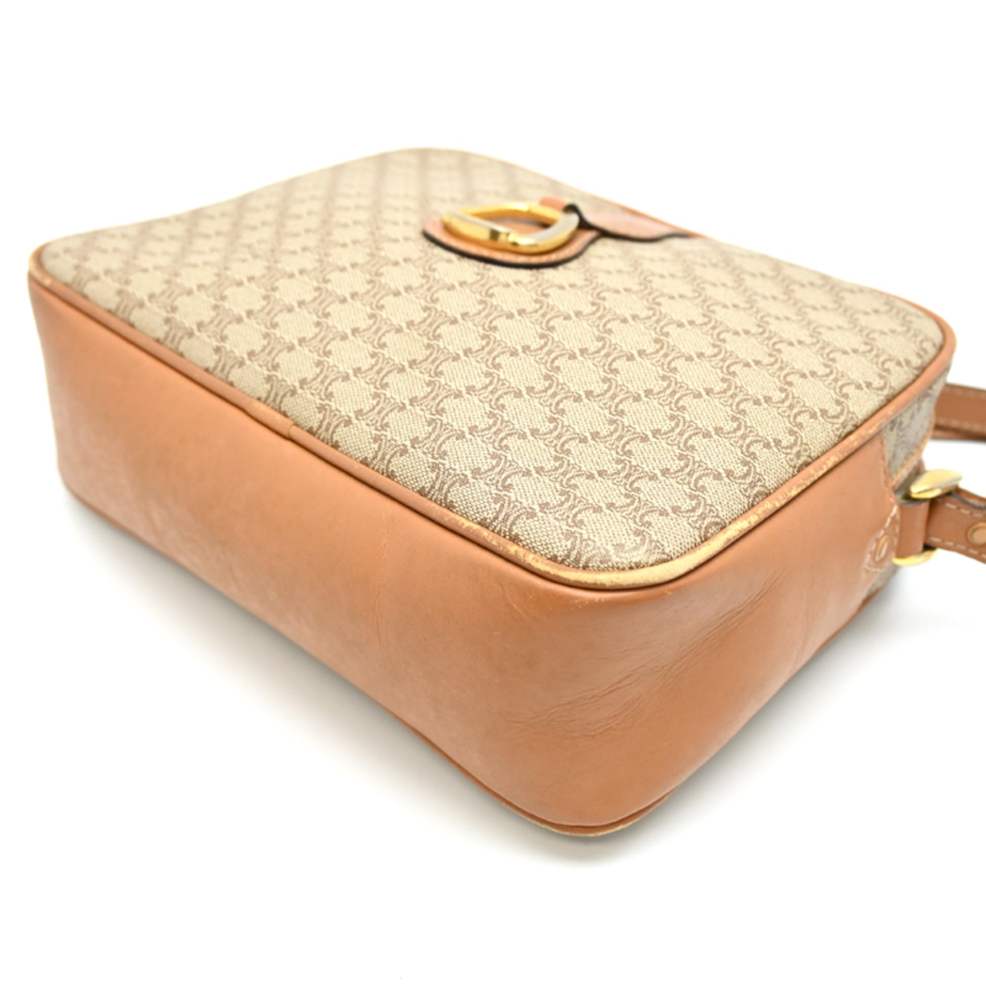 Celine Beige Coated Canvas Shoulder Bag (Pre-Owned)