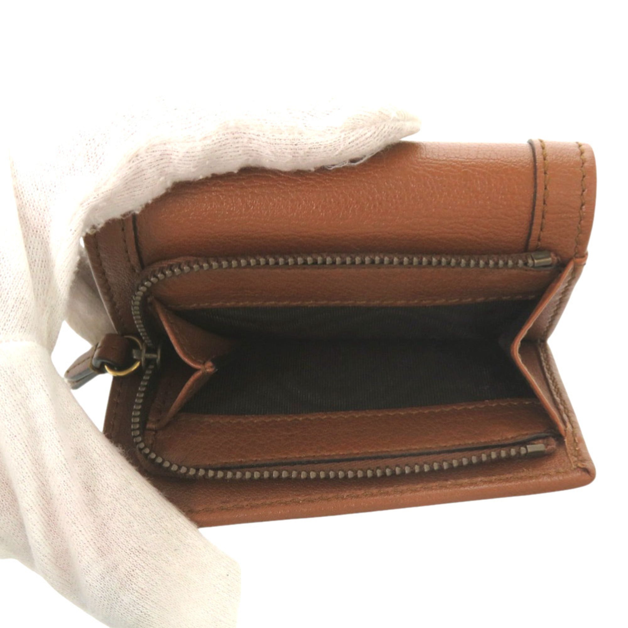 Gucci Brown Leather Wallet (Tri-Fold) (Pre-Owned)