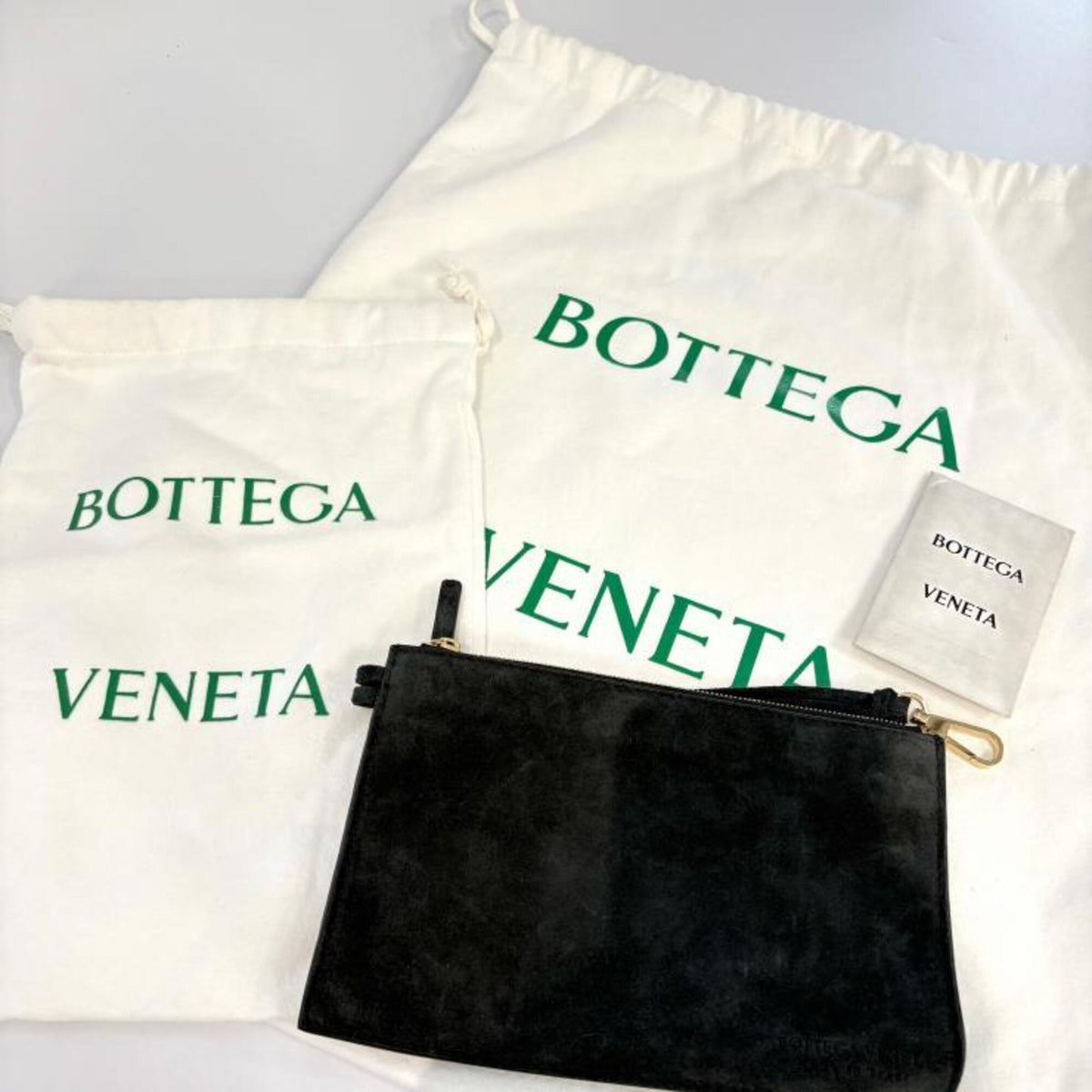 Bottega Veneta Black Leather Pouch Tote Bag (Pre-Owned)