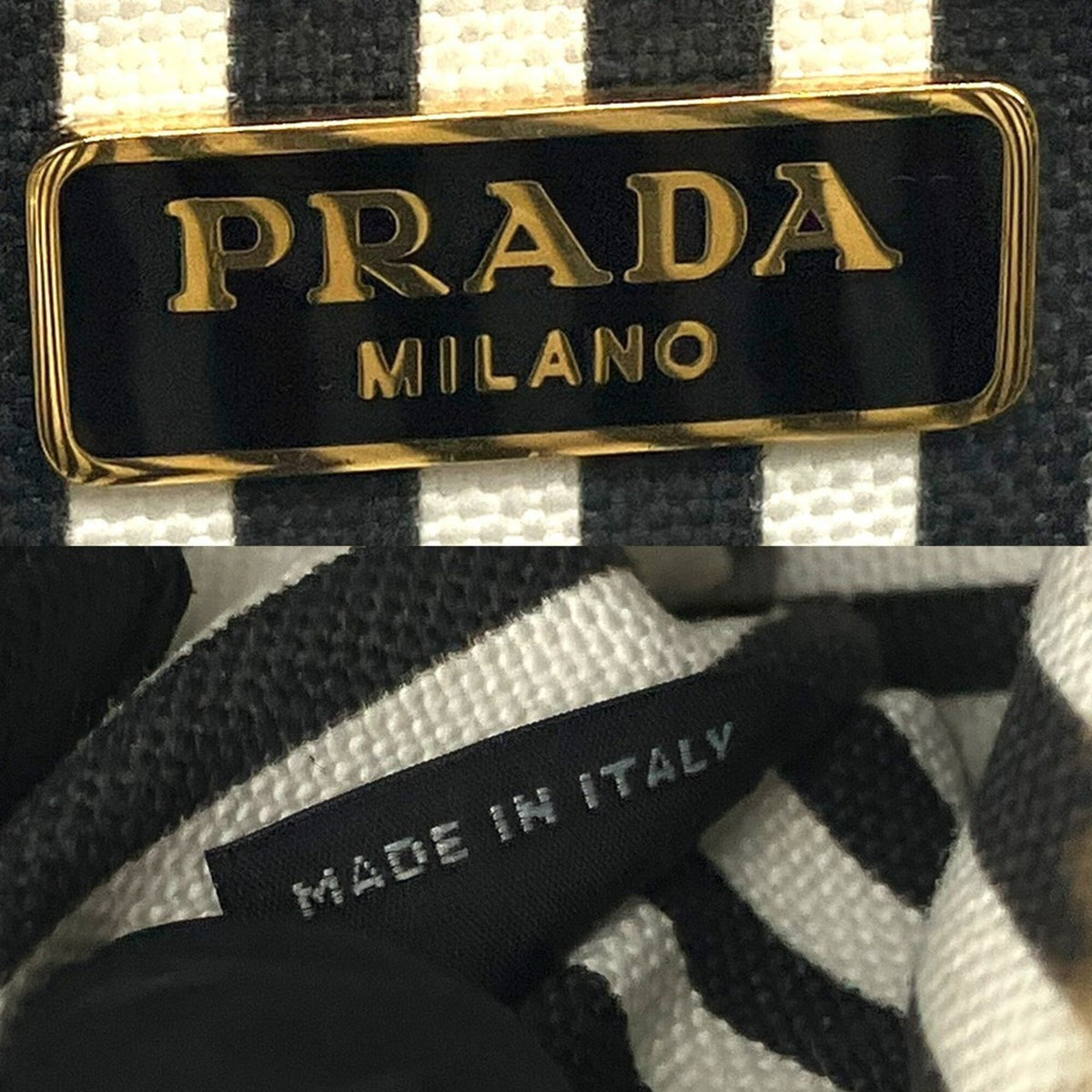Prada Black Canapa Pouch (Pre-Owned)
