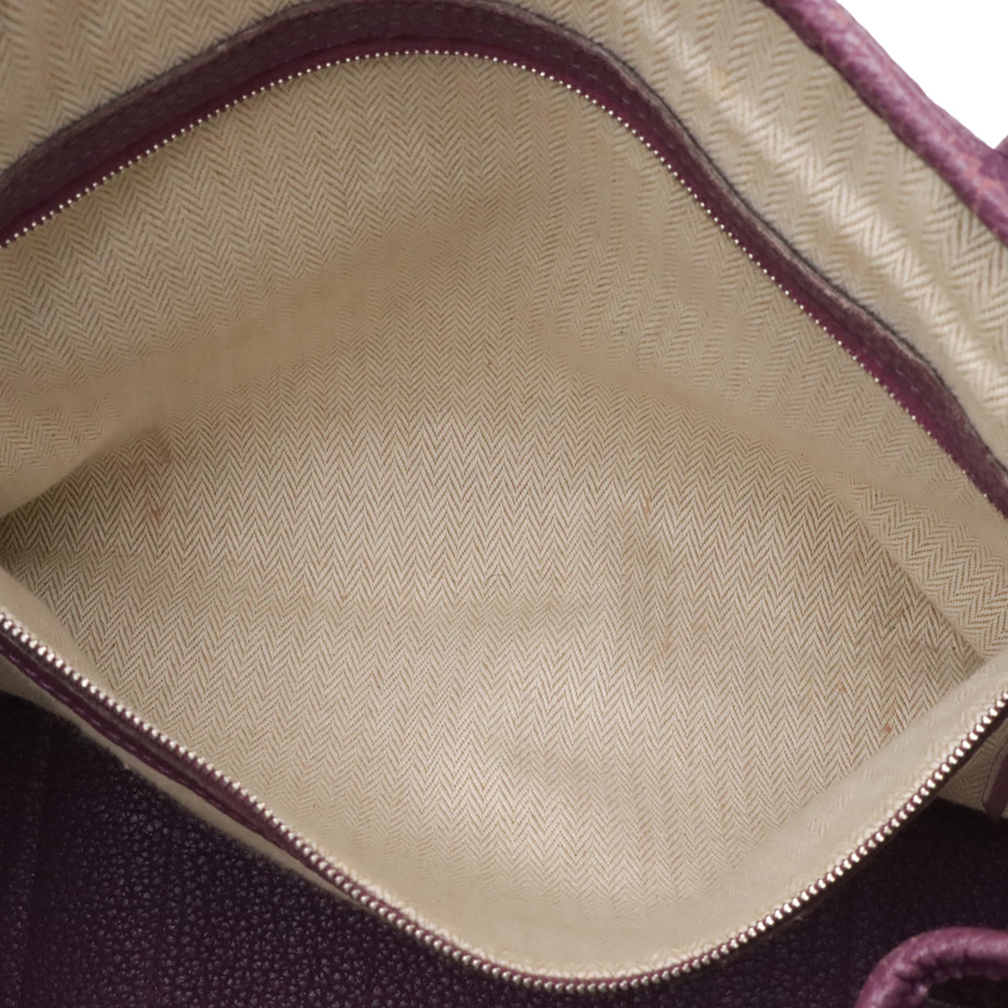 Hermes Cassis Purple Yellow Negonda Leather Handbag Tote Bag (Pre-Owned)
