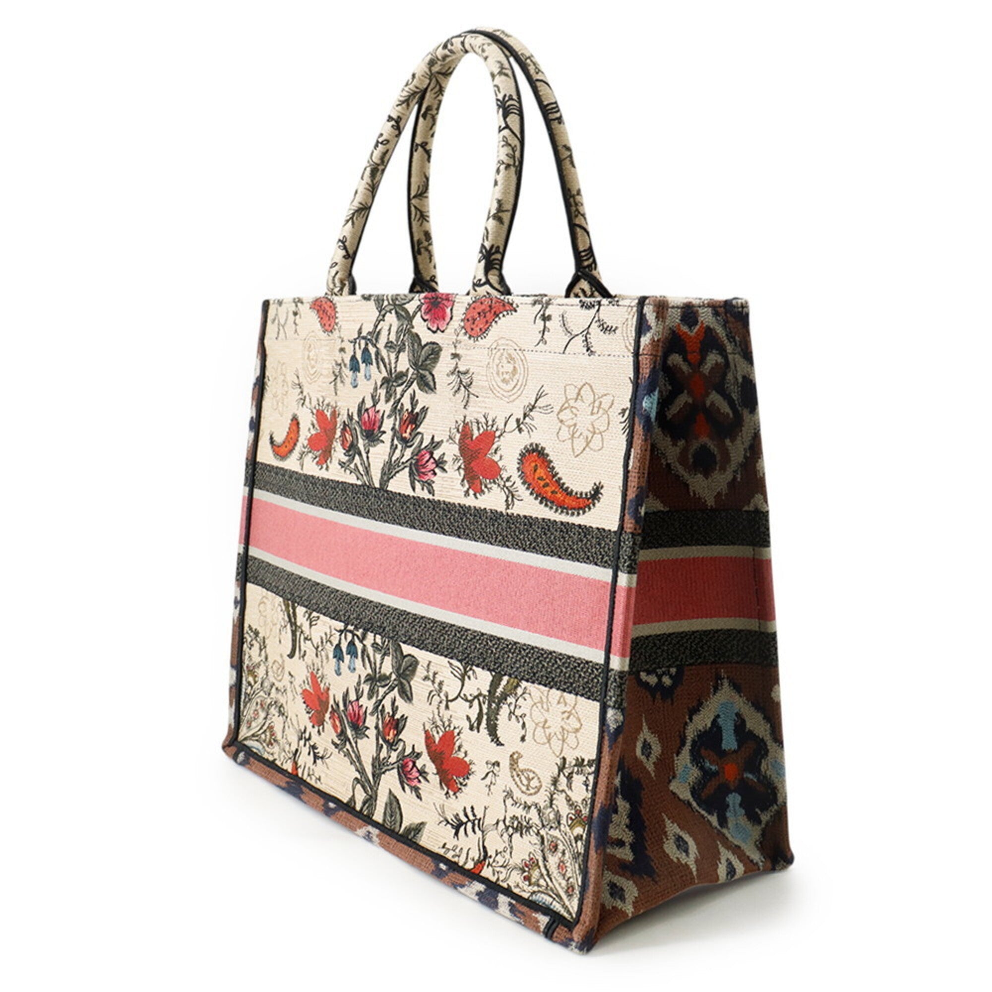 Christian Dior Beige Multi-Color Canvas Tote Bag (Pre-Owned)
