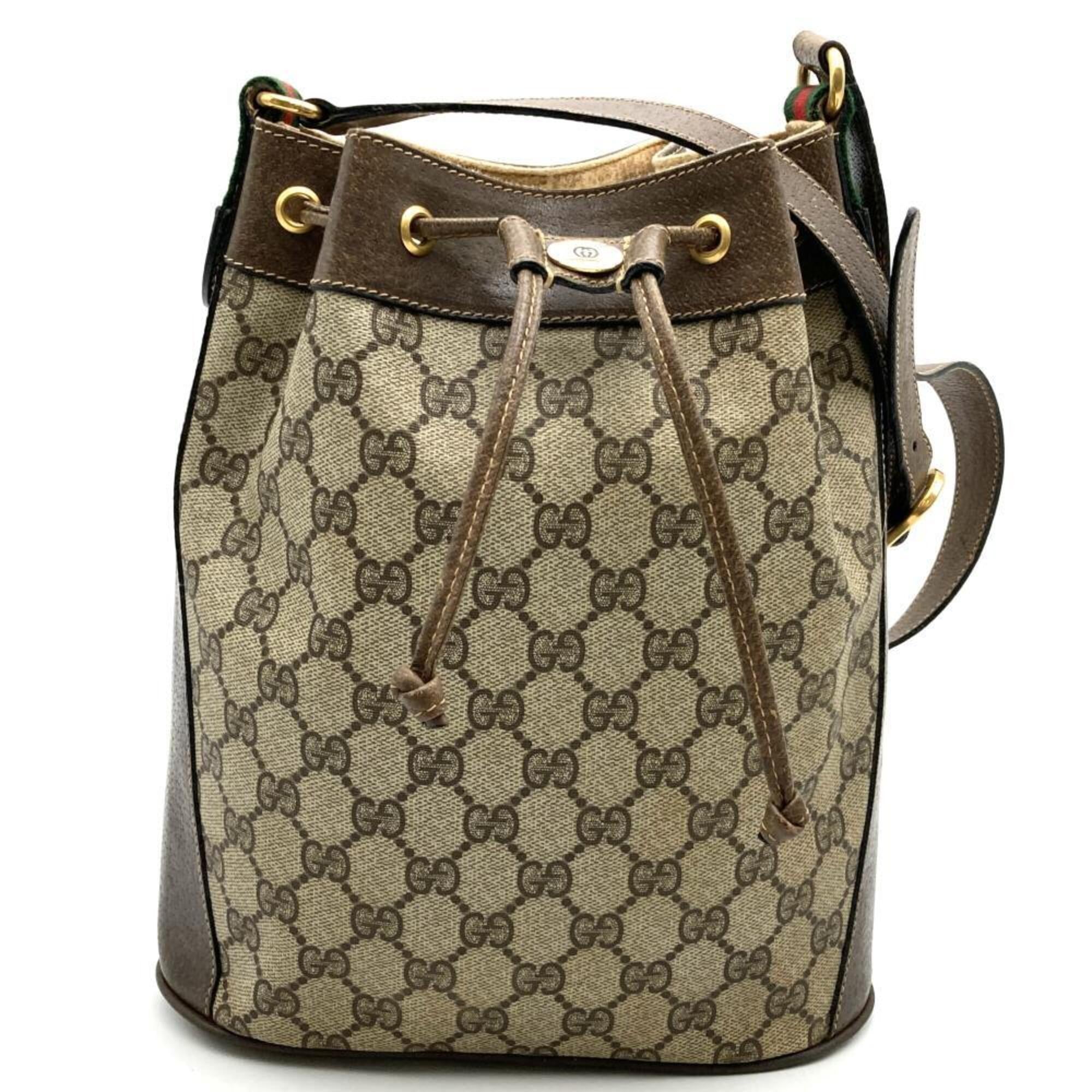 Gucci Brown Gg Supreme Shoulder Bag (Pre-Owned)