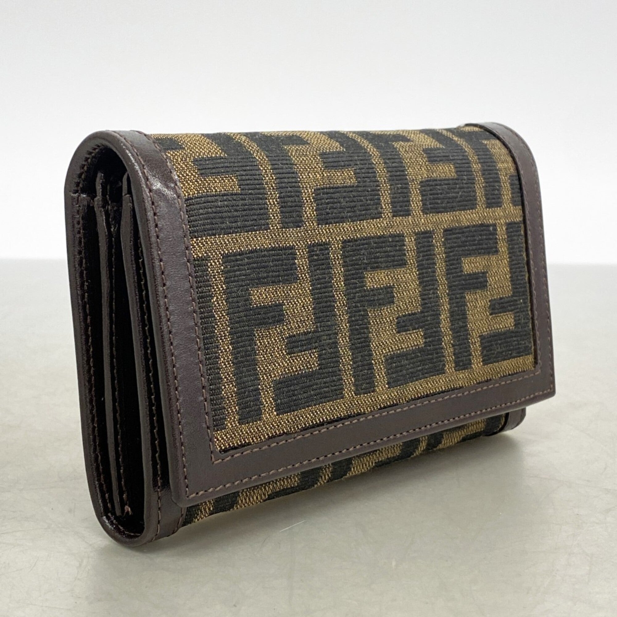 Fendi Brown Nylon Canvas Wallet (Bi-Fold) (Pre-Owned)