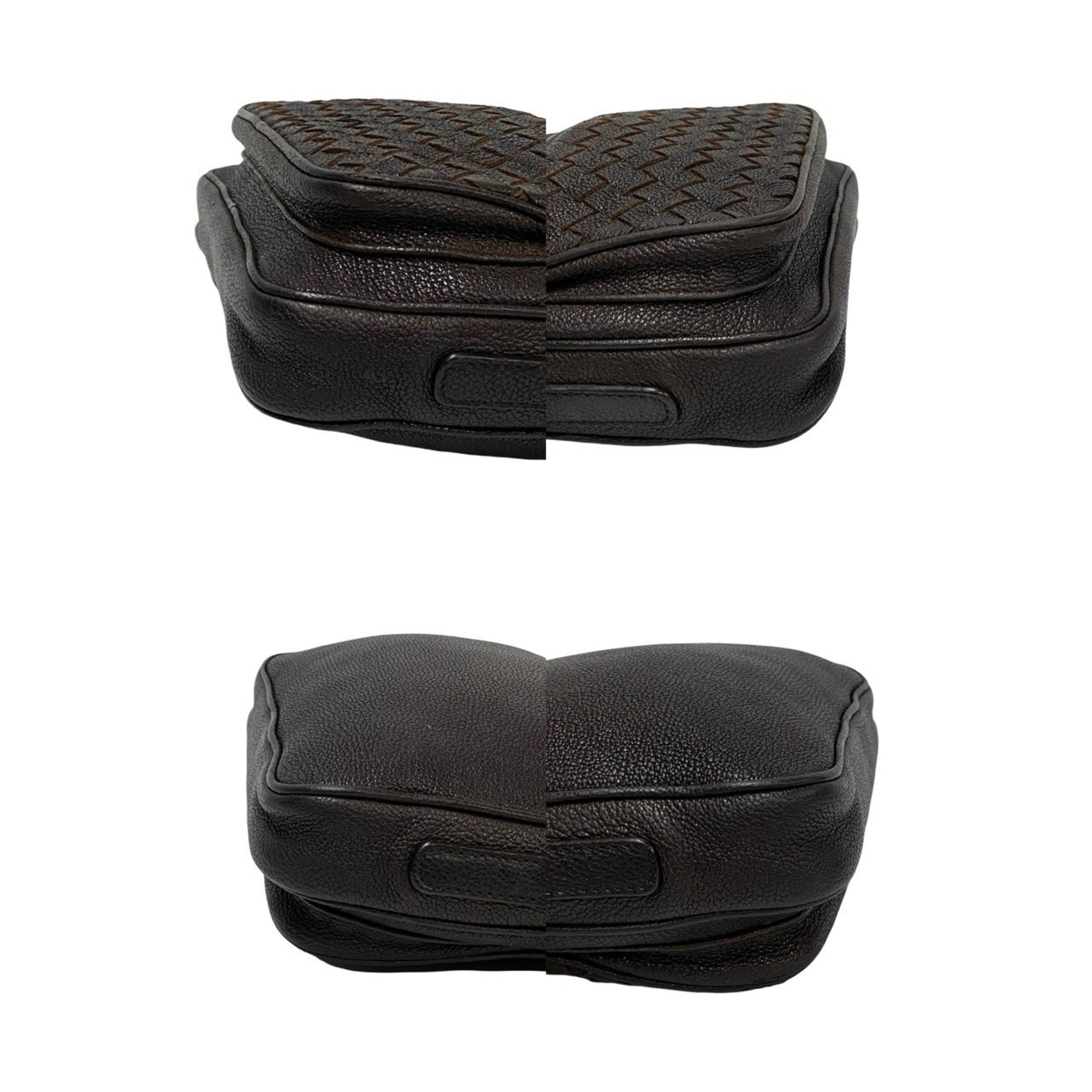 Bottega Veneta Brown Leather Pochette Shoulder Bag (Pre-Owned)