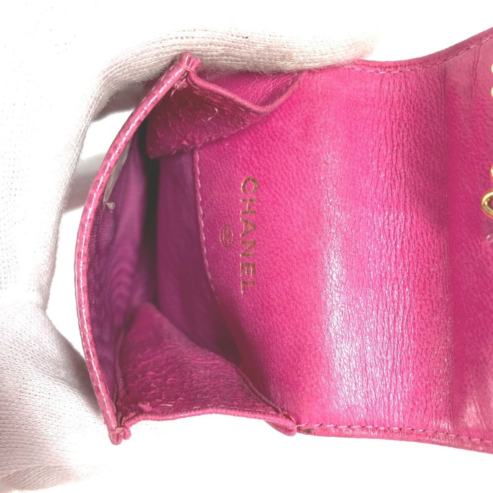 Chanel Pink Grained Calfskin Pouch (Pre-Owned)