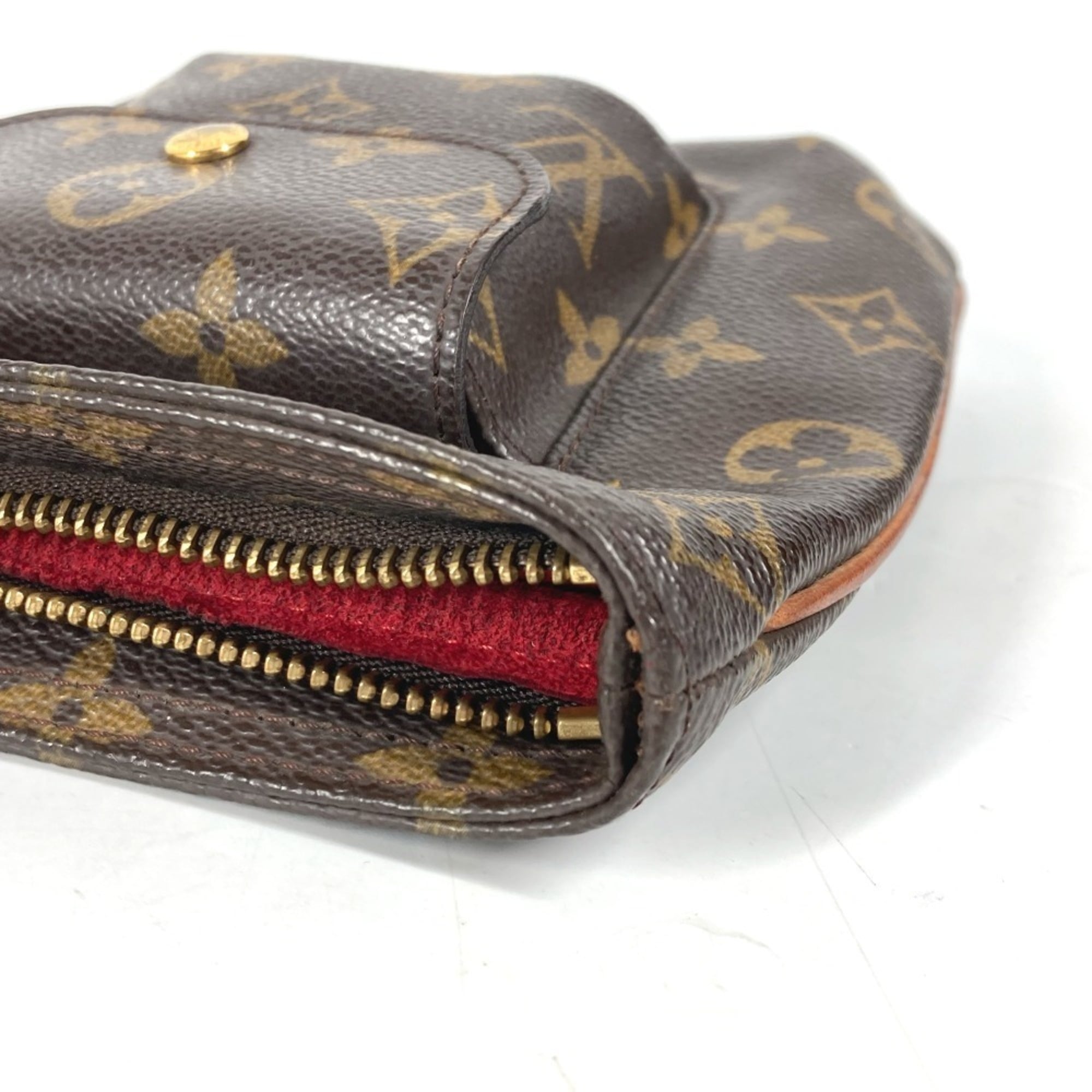 Louis Vuitton Brown Monogram Canvas Clutch Bag Pouch (Pre-Owned)