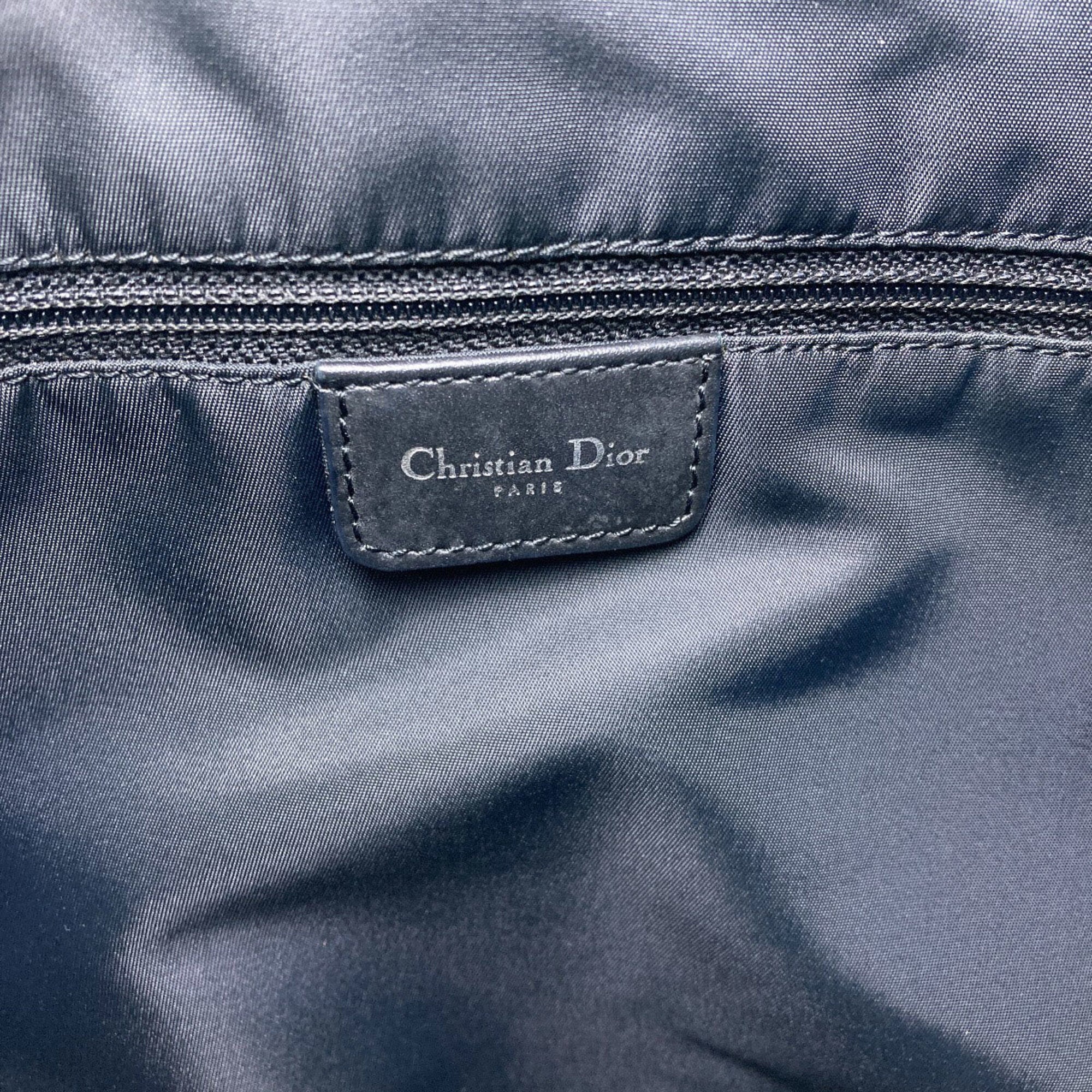 Christian Dior Trotter Black Canvas Shoulder Bag (Pre-Owned)