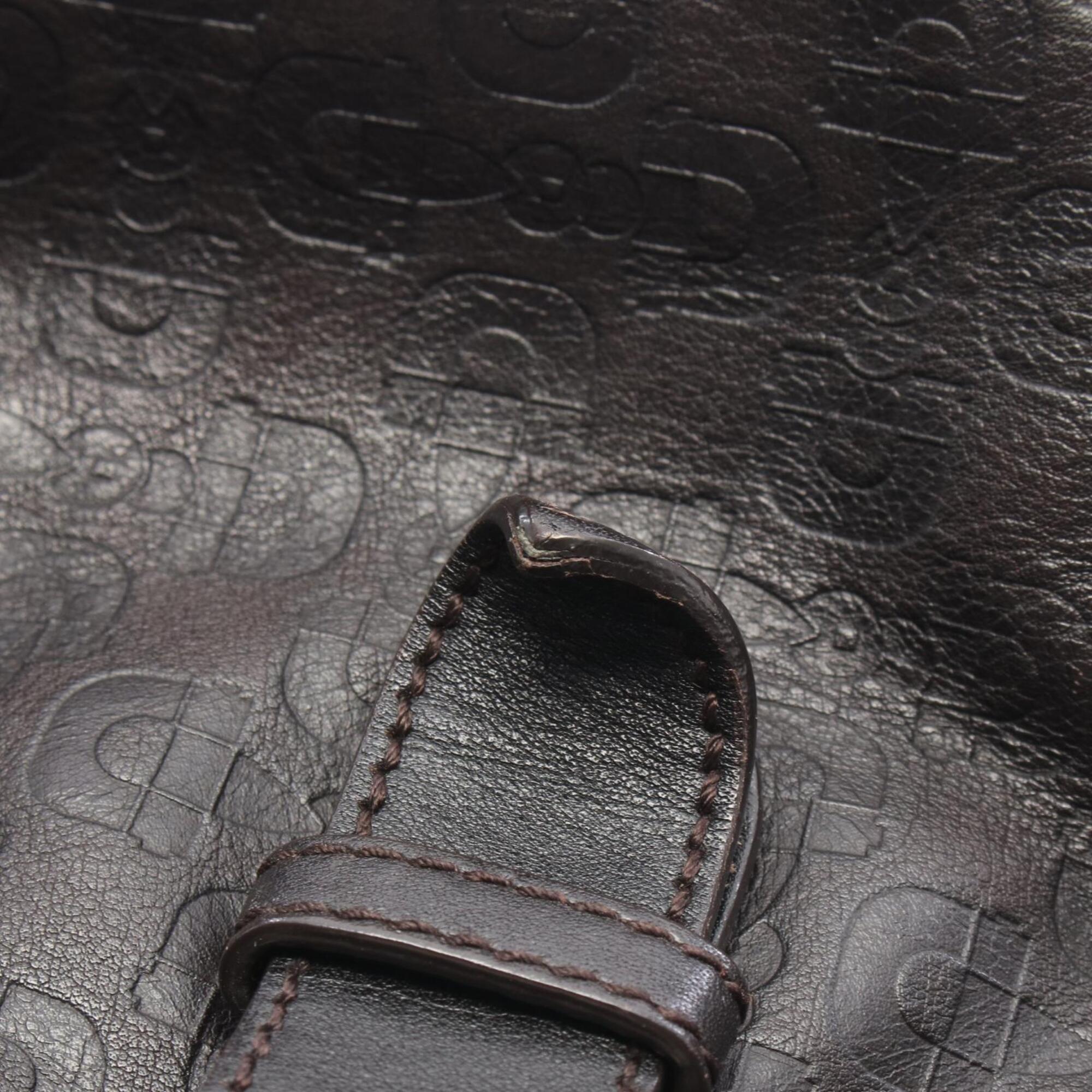 Gucci Brown Leather Handbag Tote Bag (Pre-Owned)