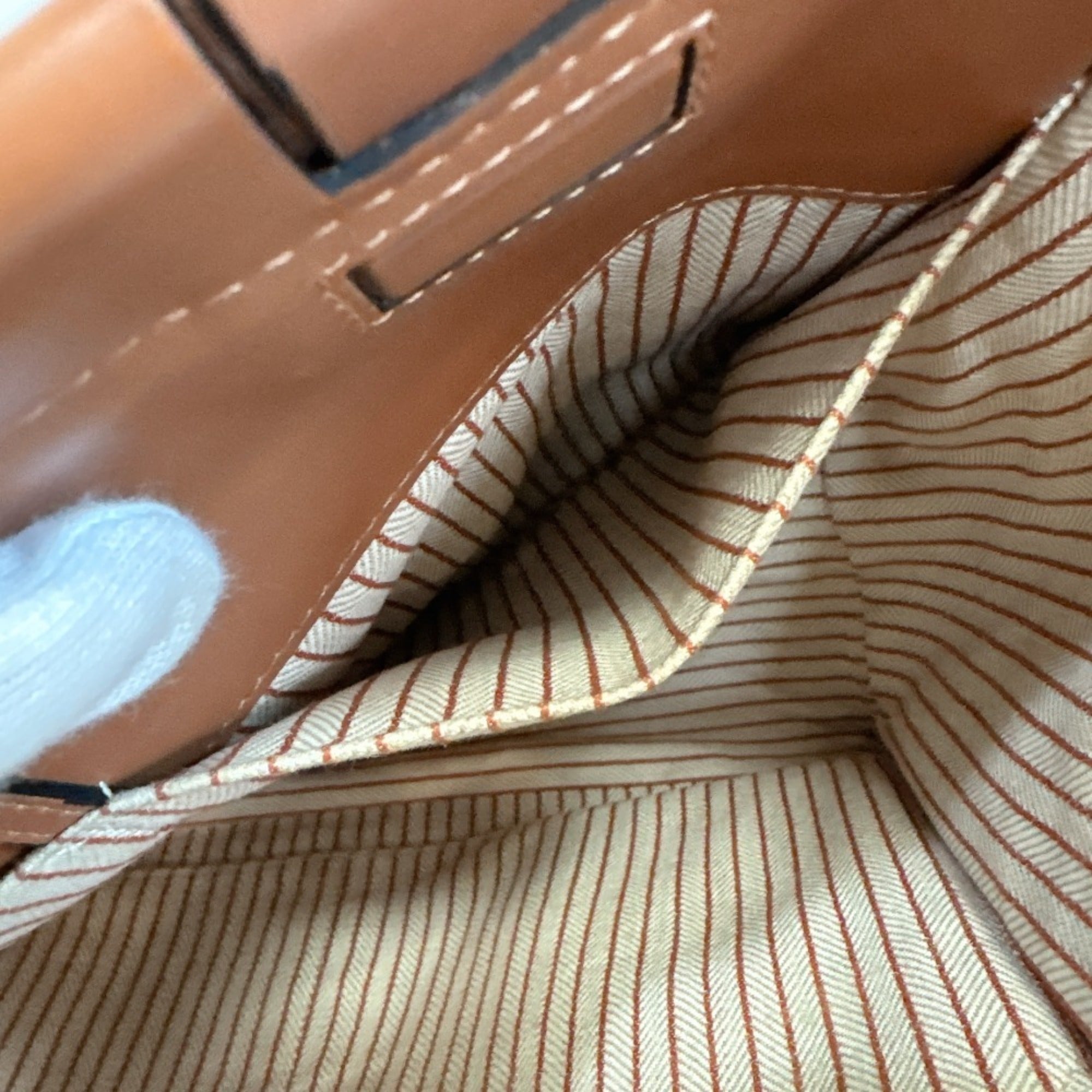 Loewe Beige Beige Brown Wool Leather Shoulder Bag Tote Bag (Pre-Owned)