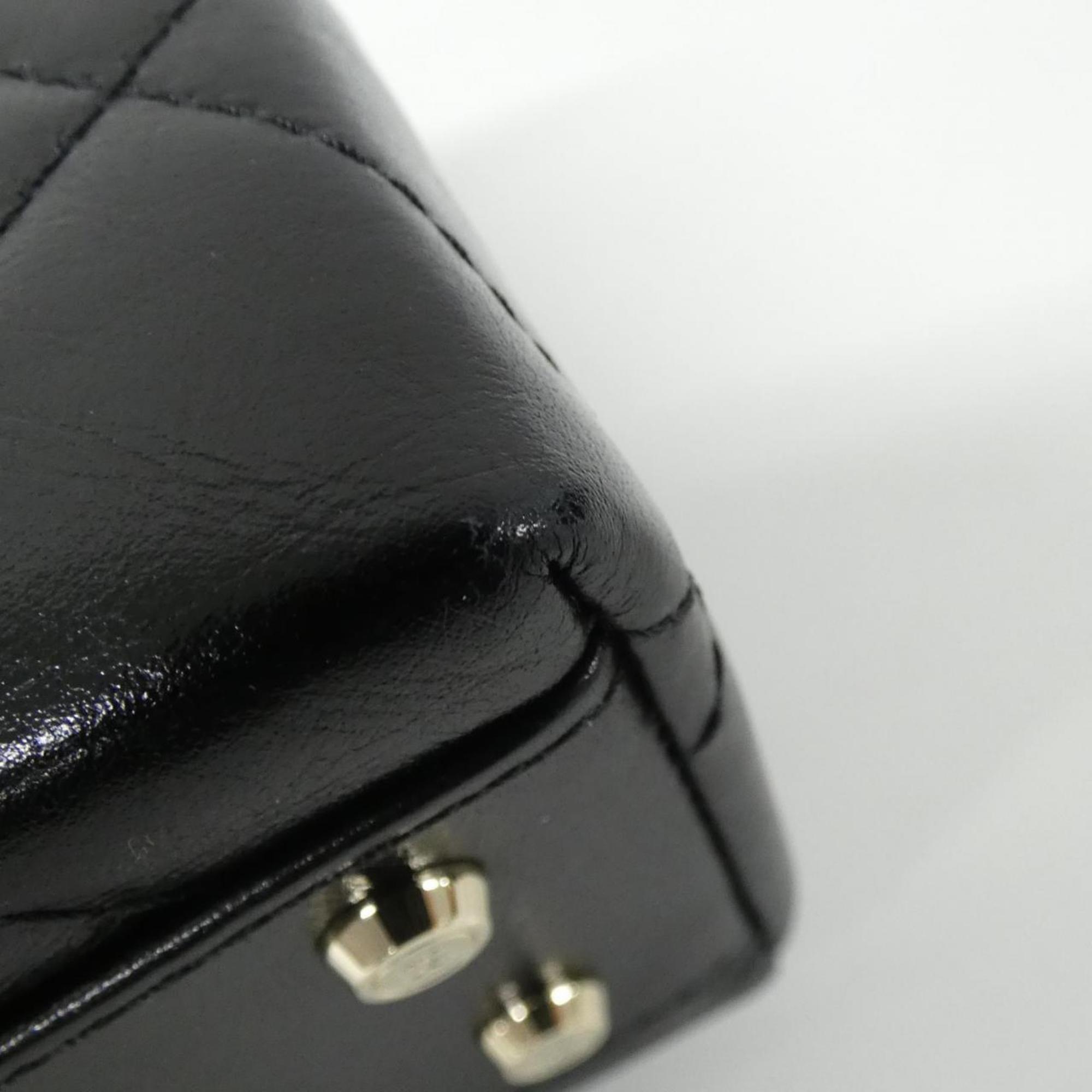 Chanel Black Leather Handbag (Pre-Owned)