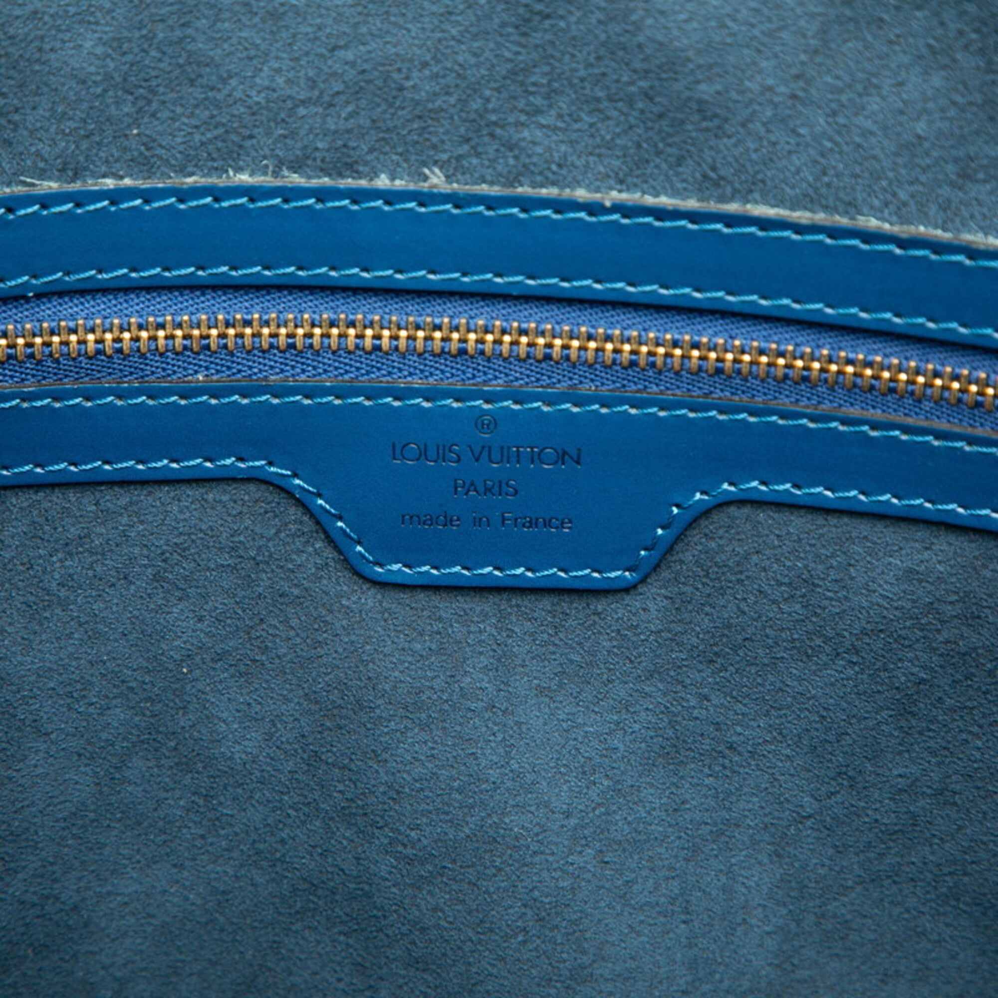Louis Vuitton Toledo Blue Leather Shoulder Bag Tote Bag (Pre-Owned)