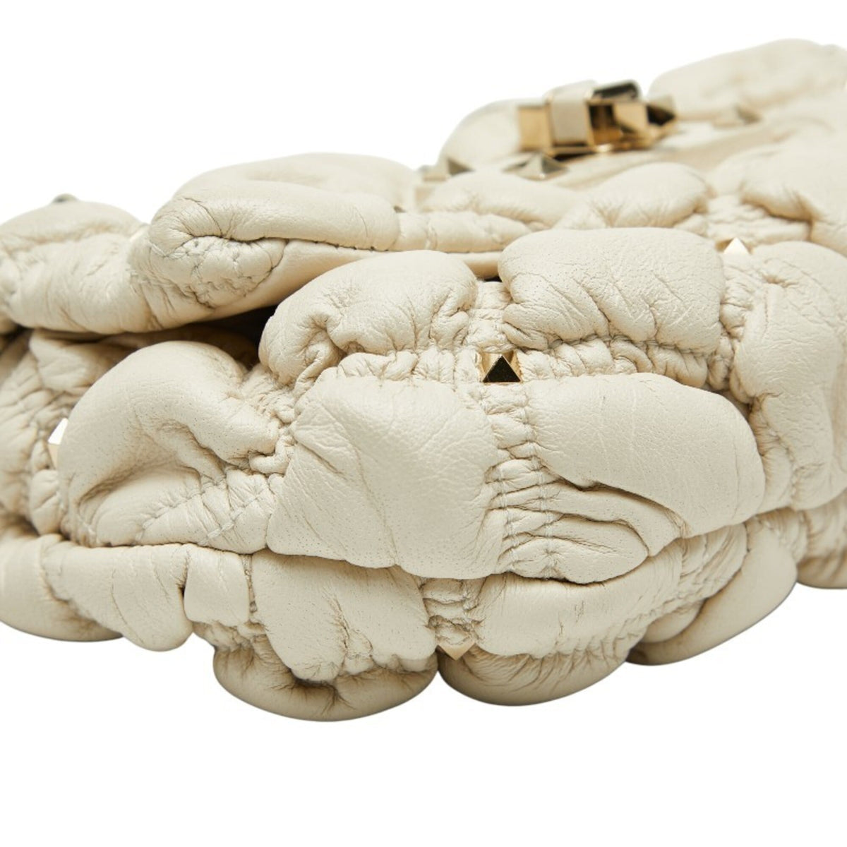 Valentino Ivory White Leather Shoulder Bag (Pre-Owned)