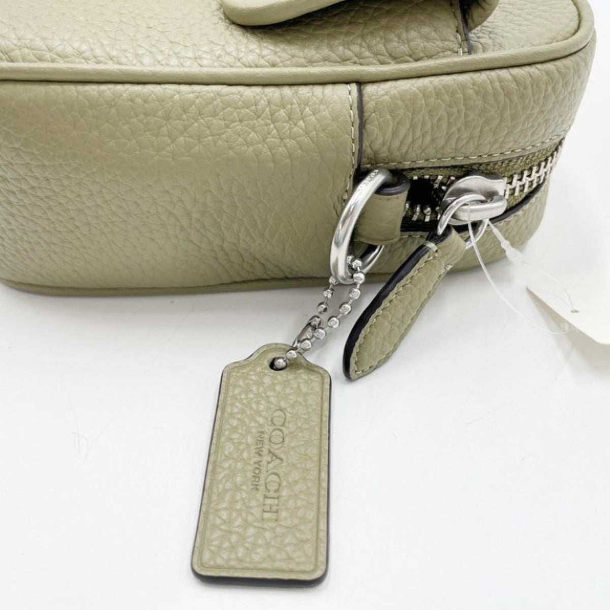Coach Green Leather Shoulder Bag Sling Bag (Pre-Owned)
