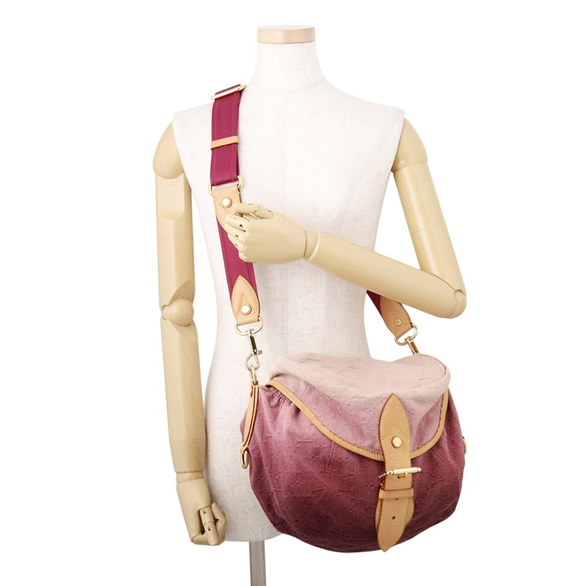 Louis Vuitton Rouge Fauviste Monogram Denim Shoulder Bag (Pre-Owned)