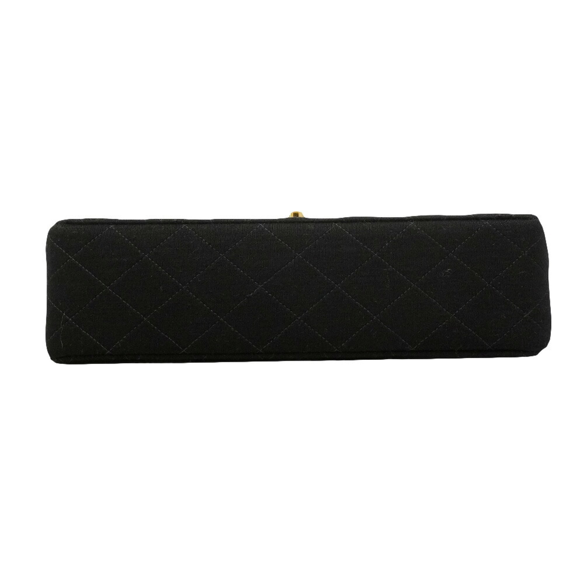 Chanel Black Cotton Shoulder Bag (Pre-Owned)