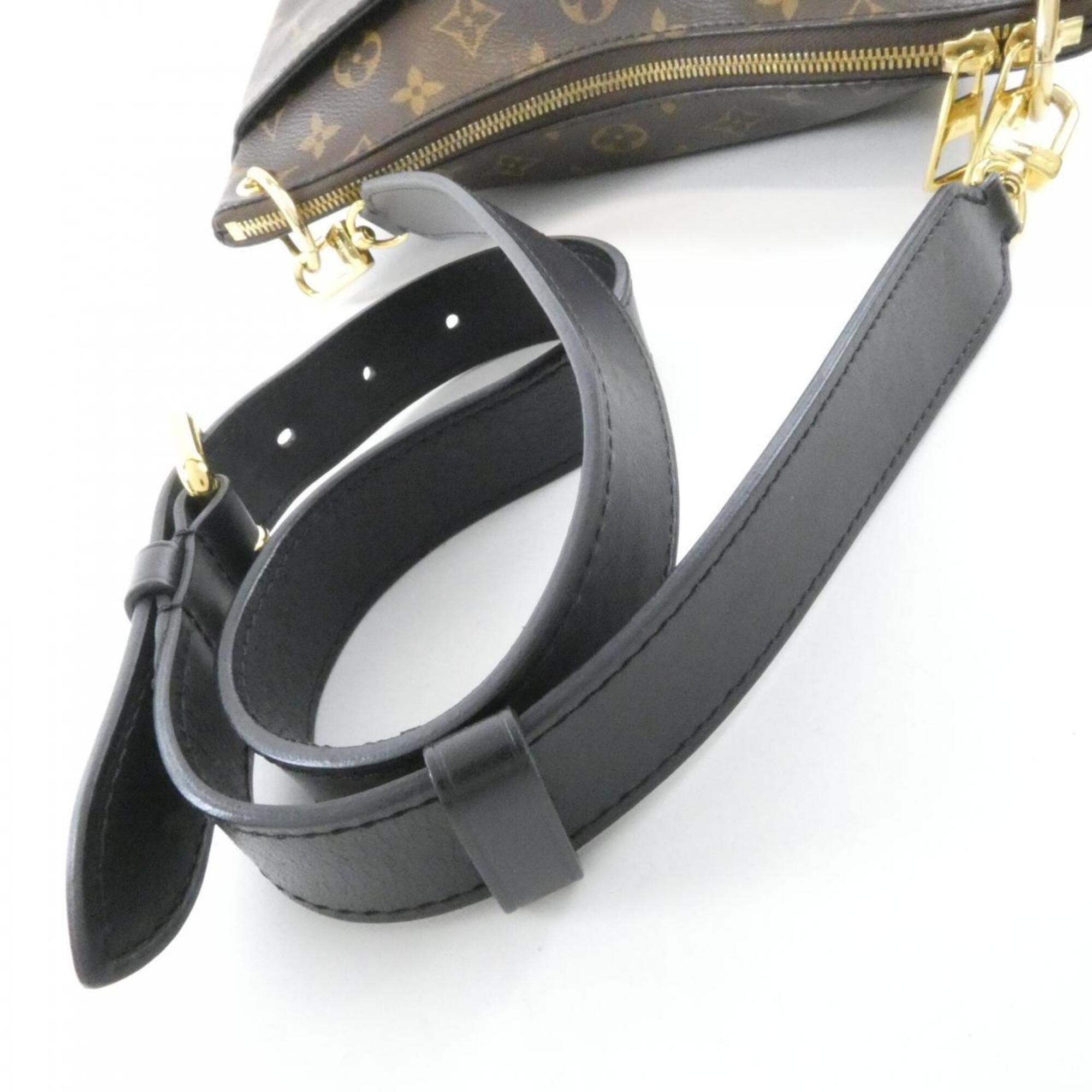 Louis Vuitton Black Brown Coated Canvas Shoulder Bag (Pre-Owned)