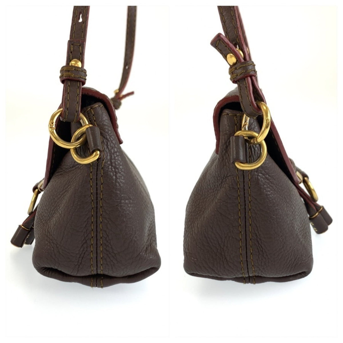 Chloé Brown Leather Pochette Shoulder Bag (Pre-Owned)