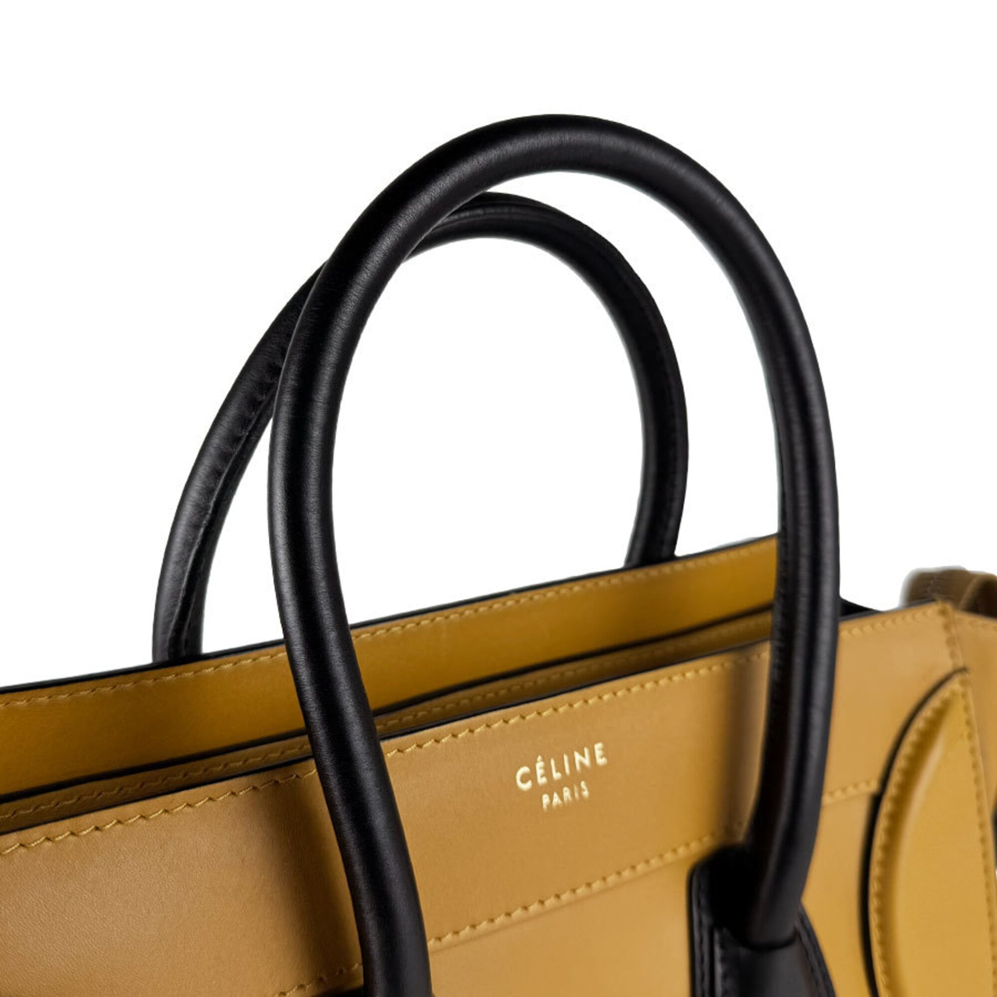 Celine Black Yellow Leather Handbag (Pre-Owned)