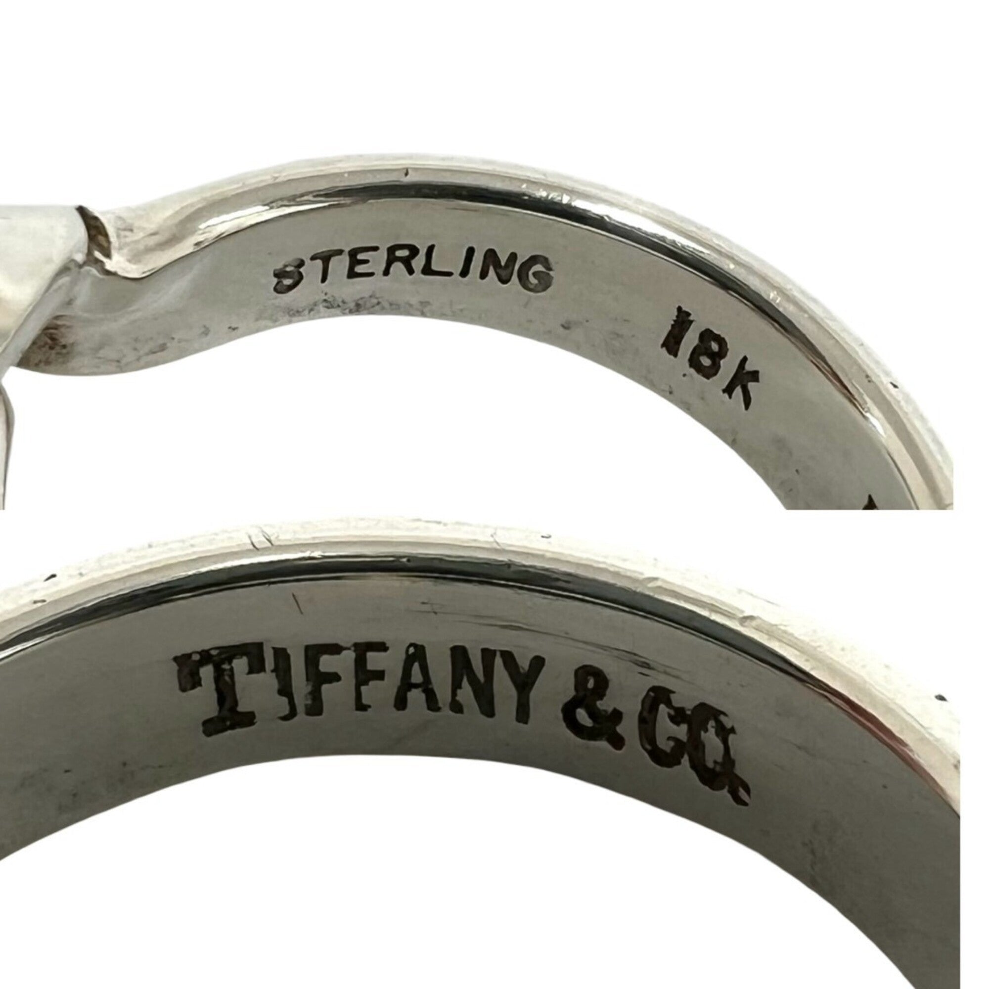 Tiffany Gold Silver Yellow Gold (18K) Silver 925 Band Ring (Pre-Owned)