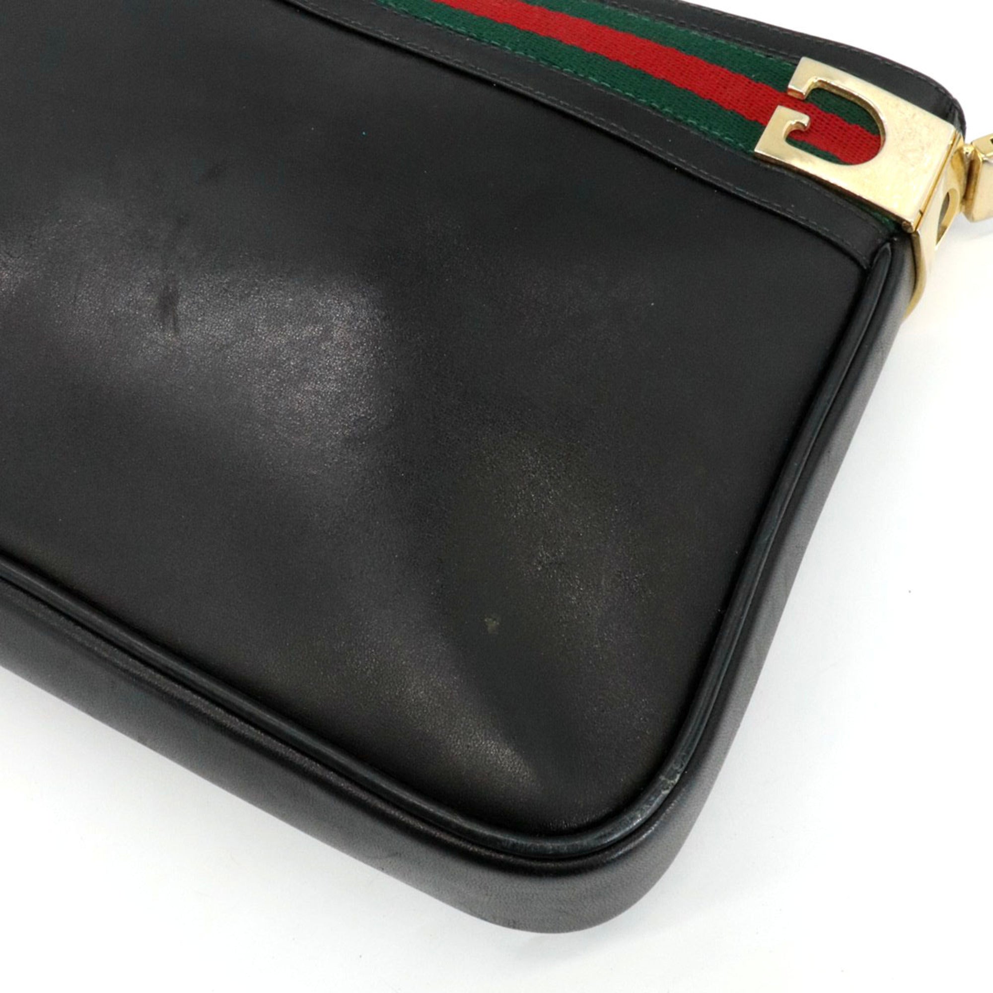 Gucci Black Leather Shoulder Bag (Pre-Owned)