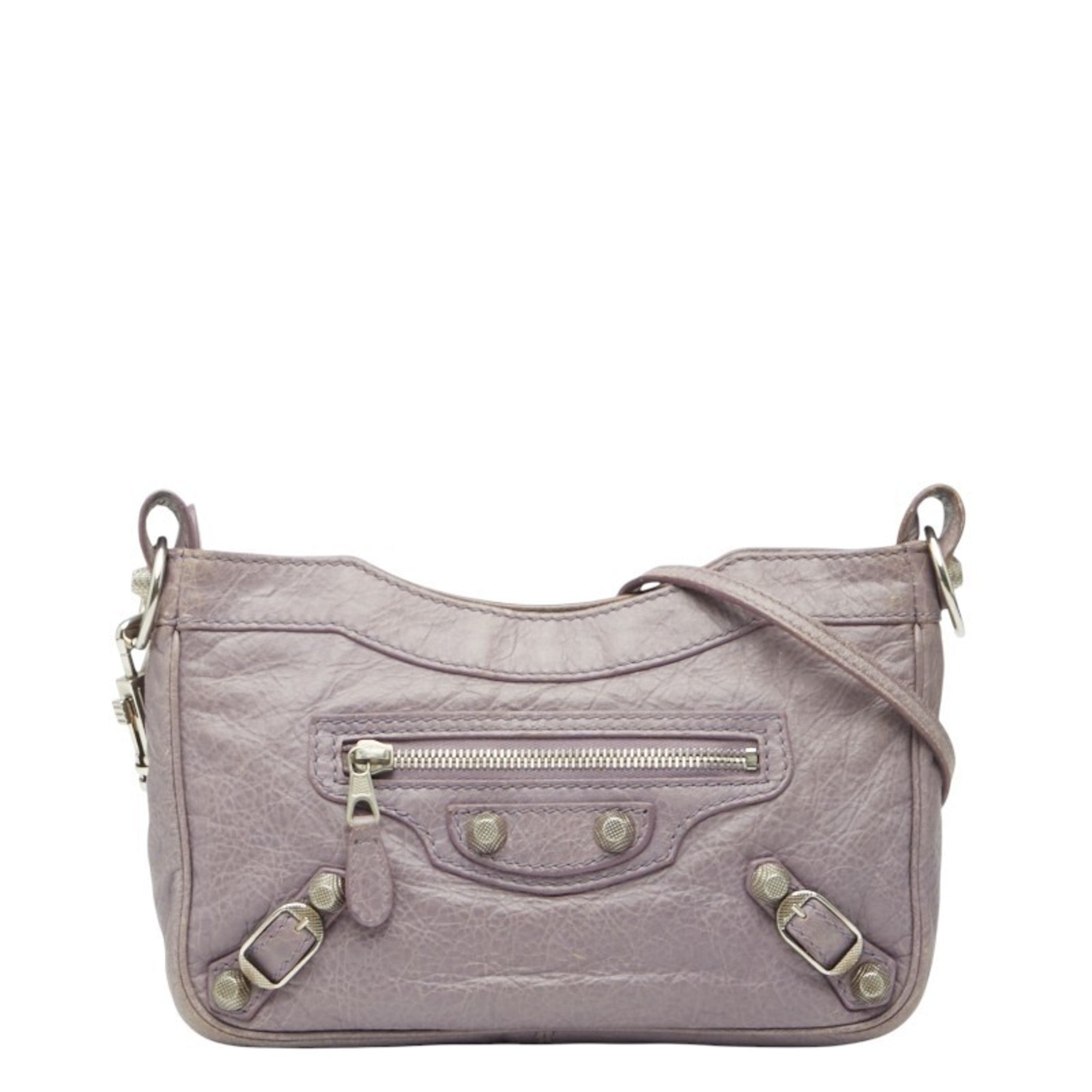 Balenciaga Purple Leather Shoulder Bag (Pre-Owned)