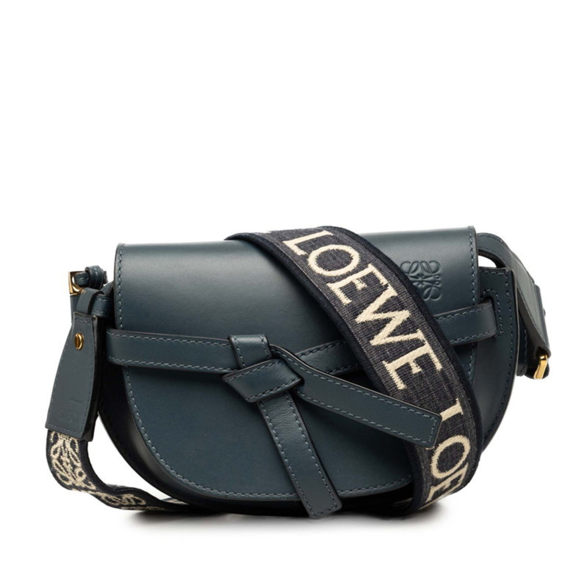 Loewe Navy Leather Shoulder Bag (Pre-Owned)
