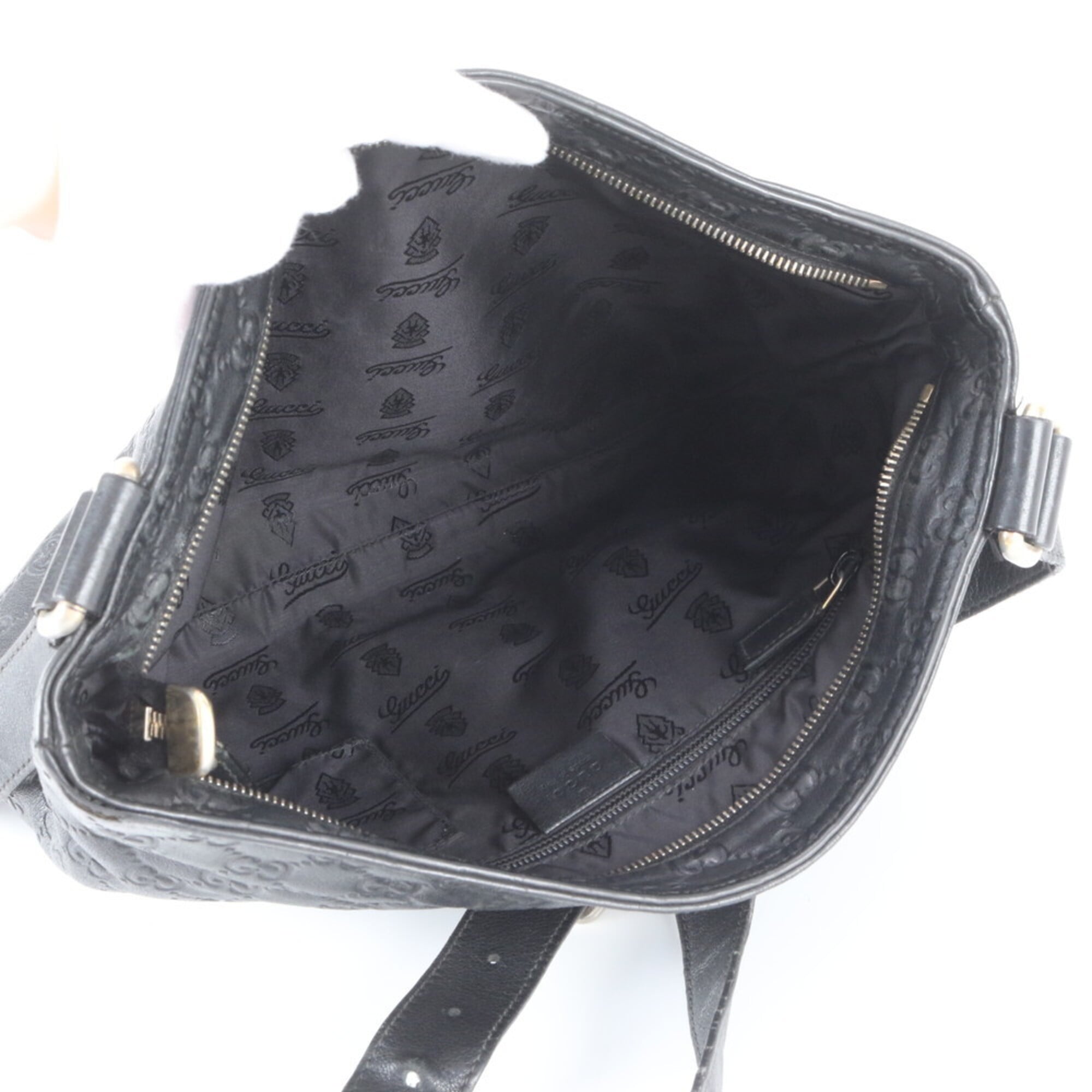 Gucci Black Leather Shoulder Bag (Pre-Owned)