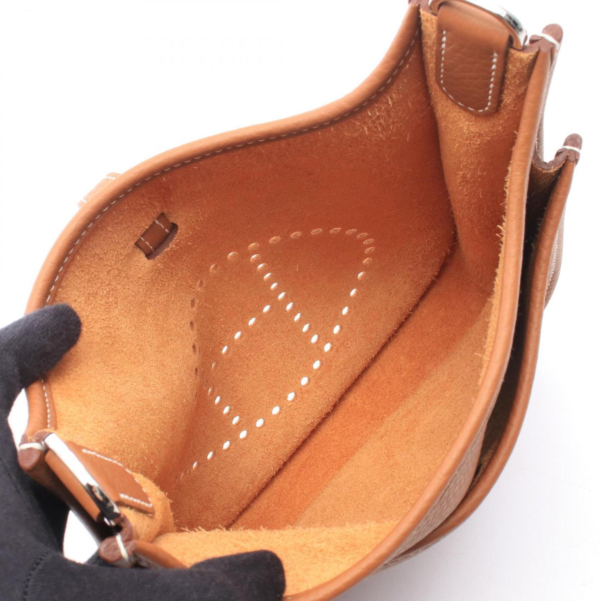 Hermes Brown Taurillon Clemence Leather Handbag Shoulder Bag (Pre-Owned)