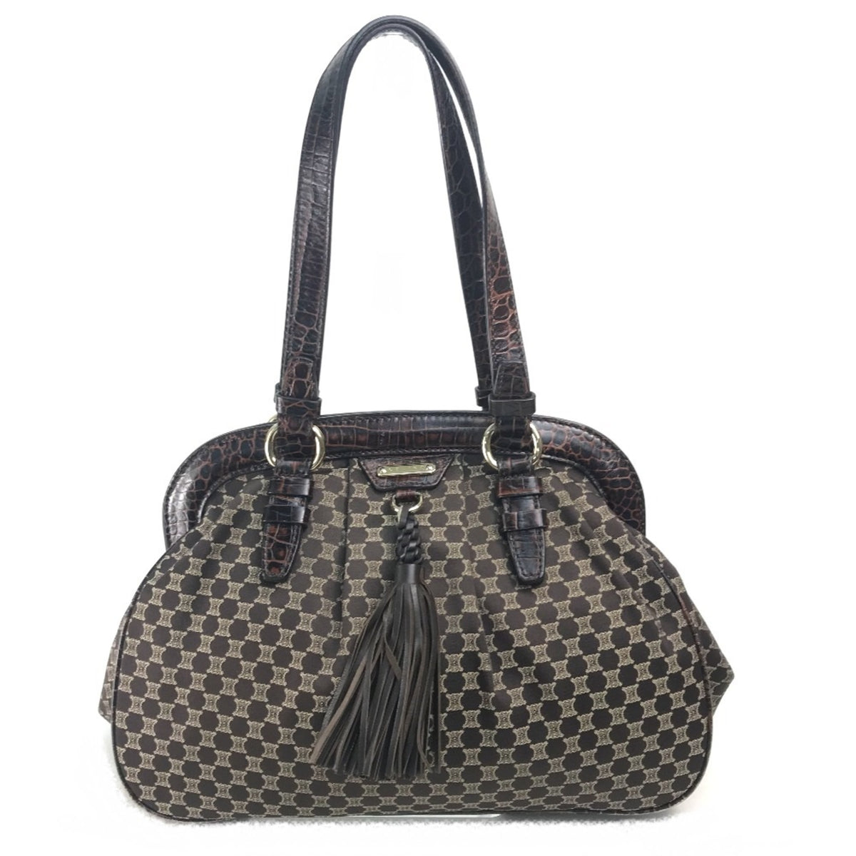 Celine Brown Leather Shoulder Bag (Pre-Owned)