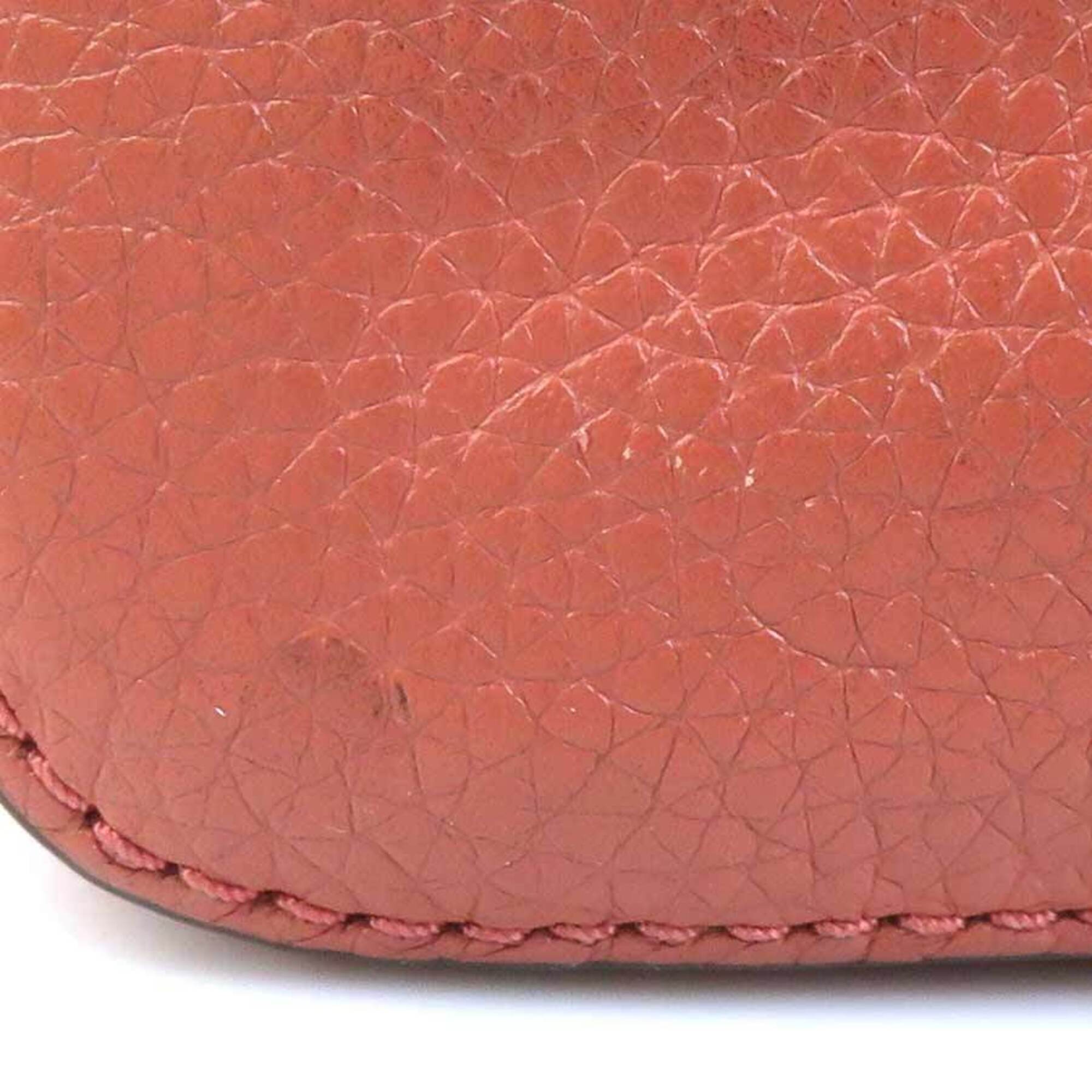 Tory Burch Coral Orange Leather Shoulder Bag (Pre-Owned)