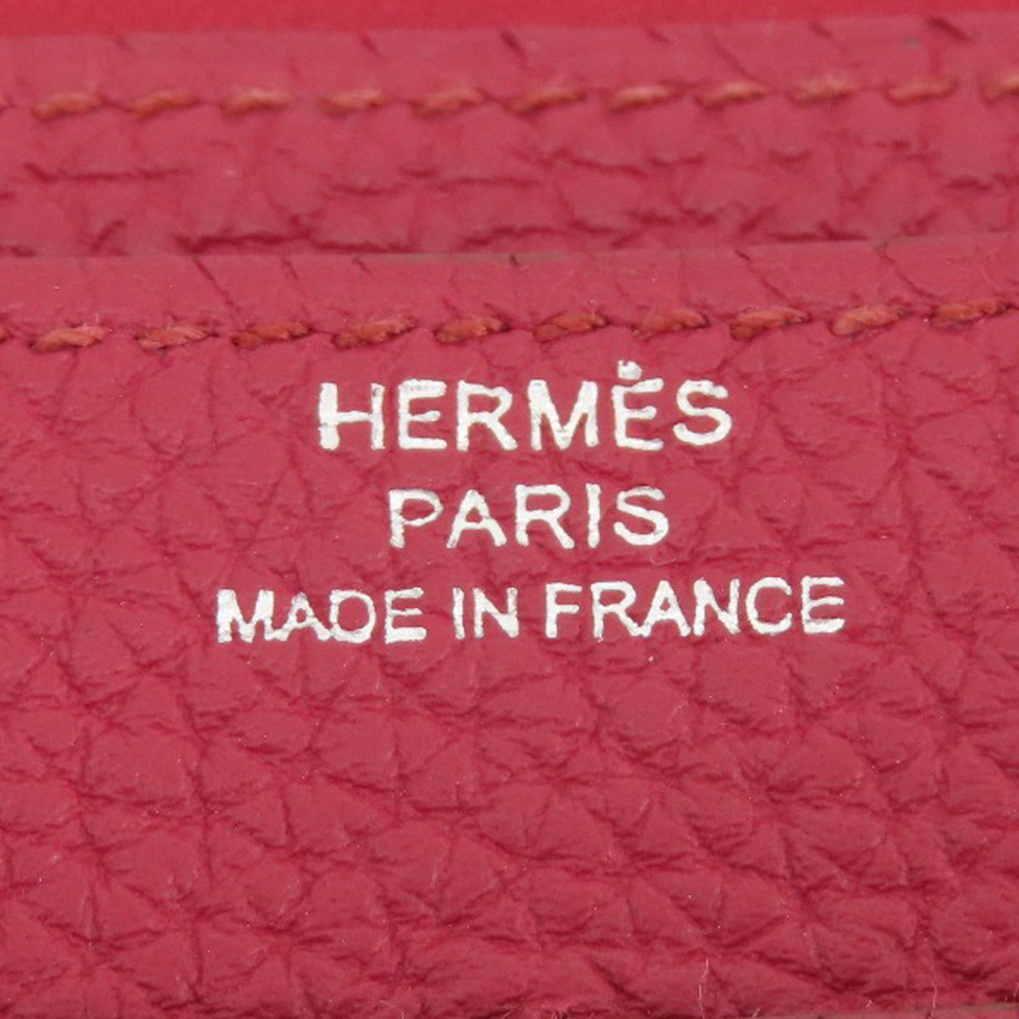 Hermes Bordeaux Togo Leather Long Wallet (Bi-Fold) (Pre-Owned)