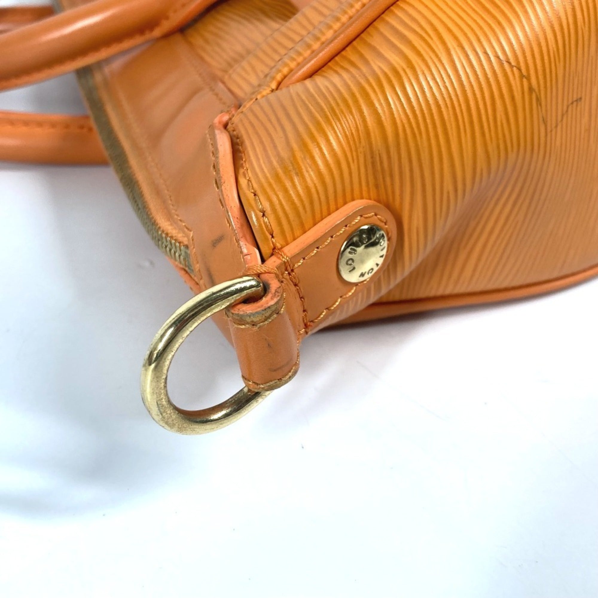 Louis Vuitton Orange Epi Leather Handbag Tote Bag (Pre-Owned)
