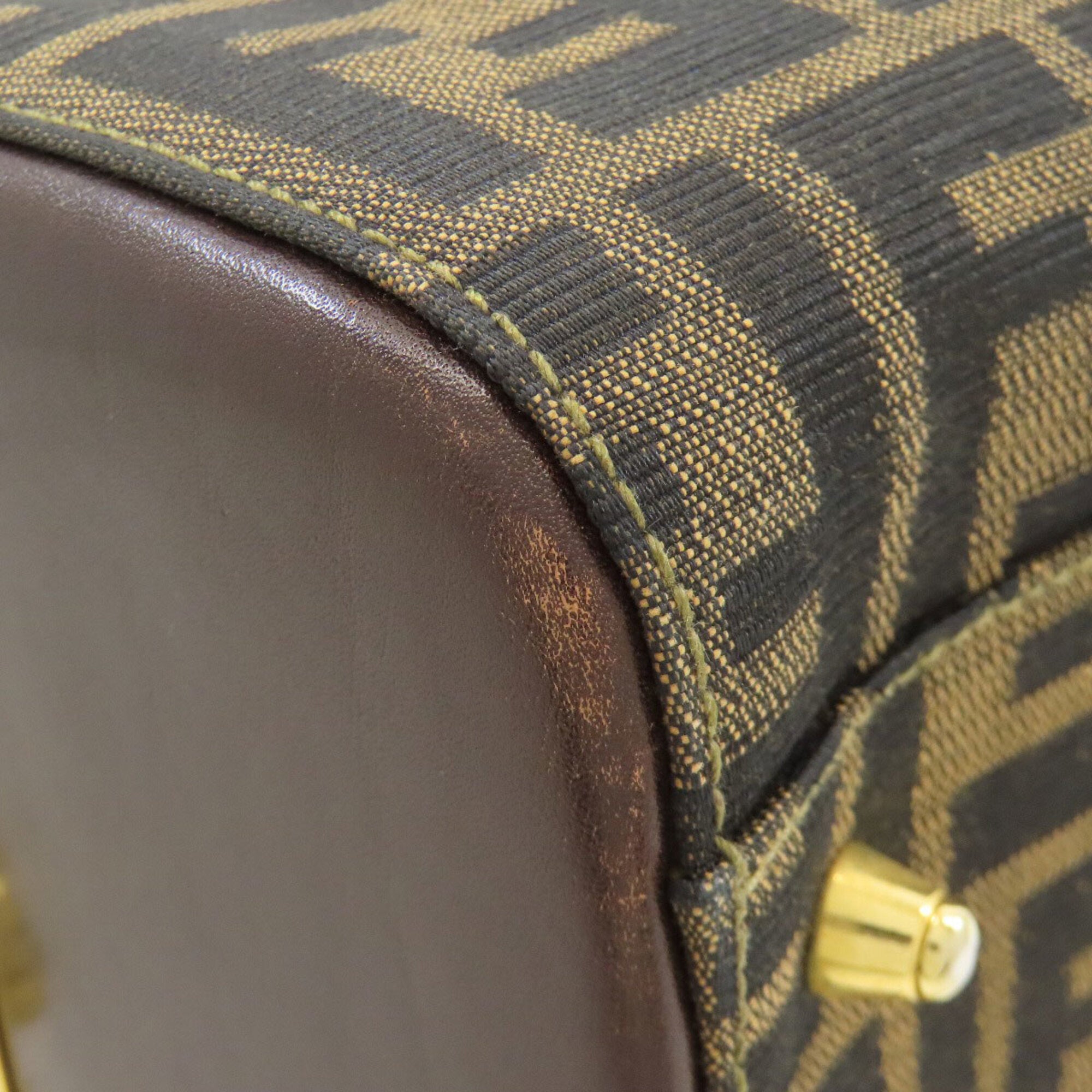 Fendi Brown Zucca Handbag (Pre-Owned)