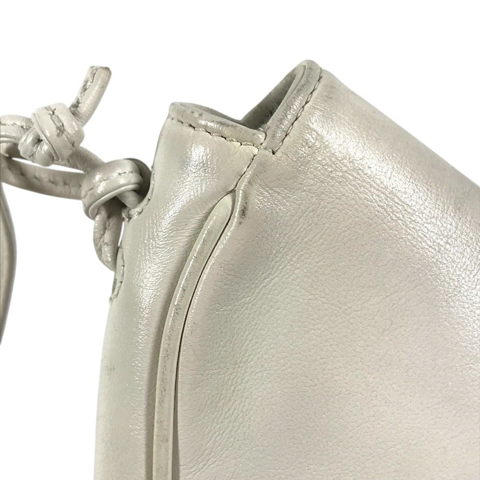 Celine Black White Leather Pochette Shoulder Bag (Pre-Owned)