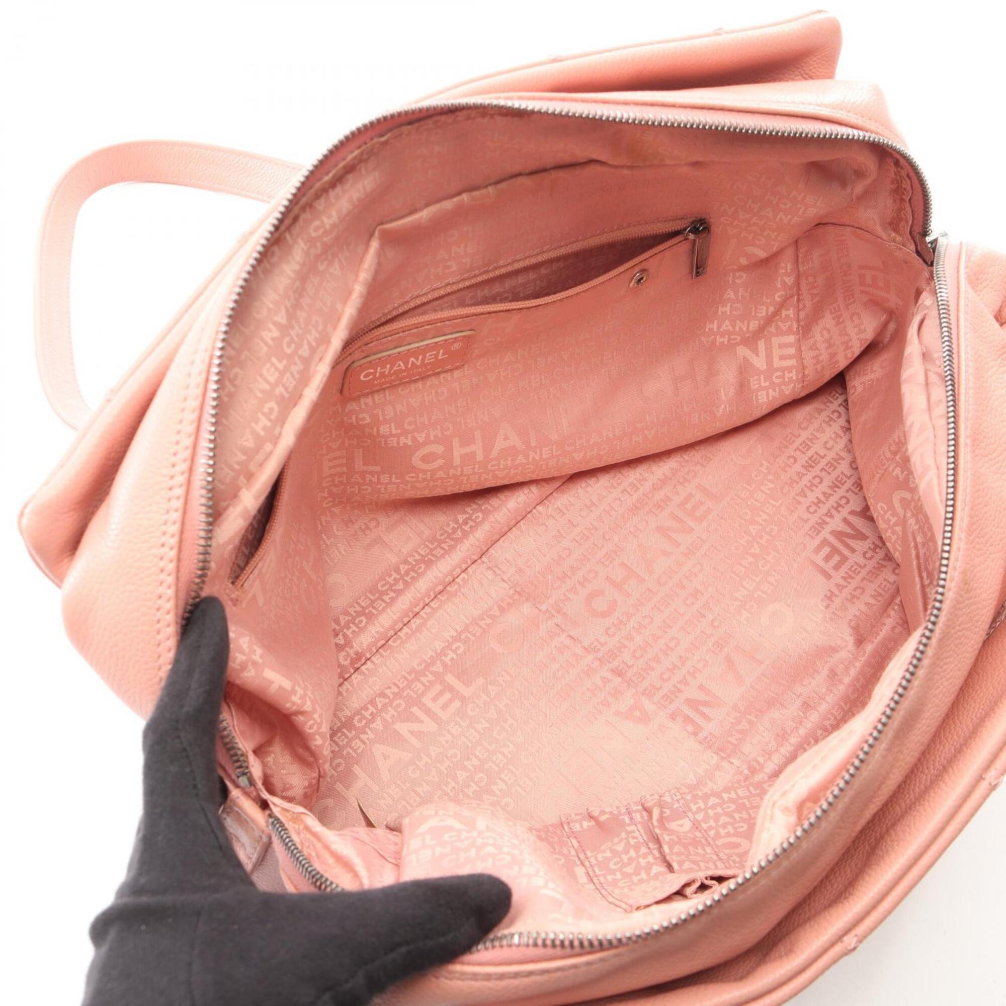 Chanel Pink Grained Calfskin Handbag Tote Bag (Pre-Owned)