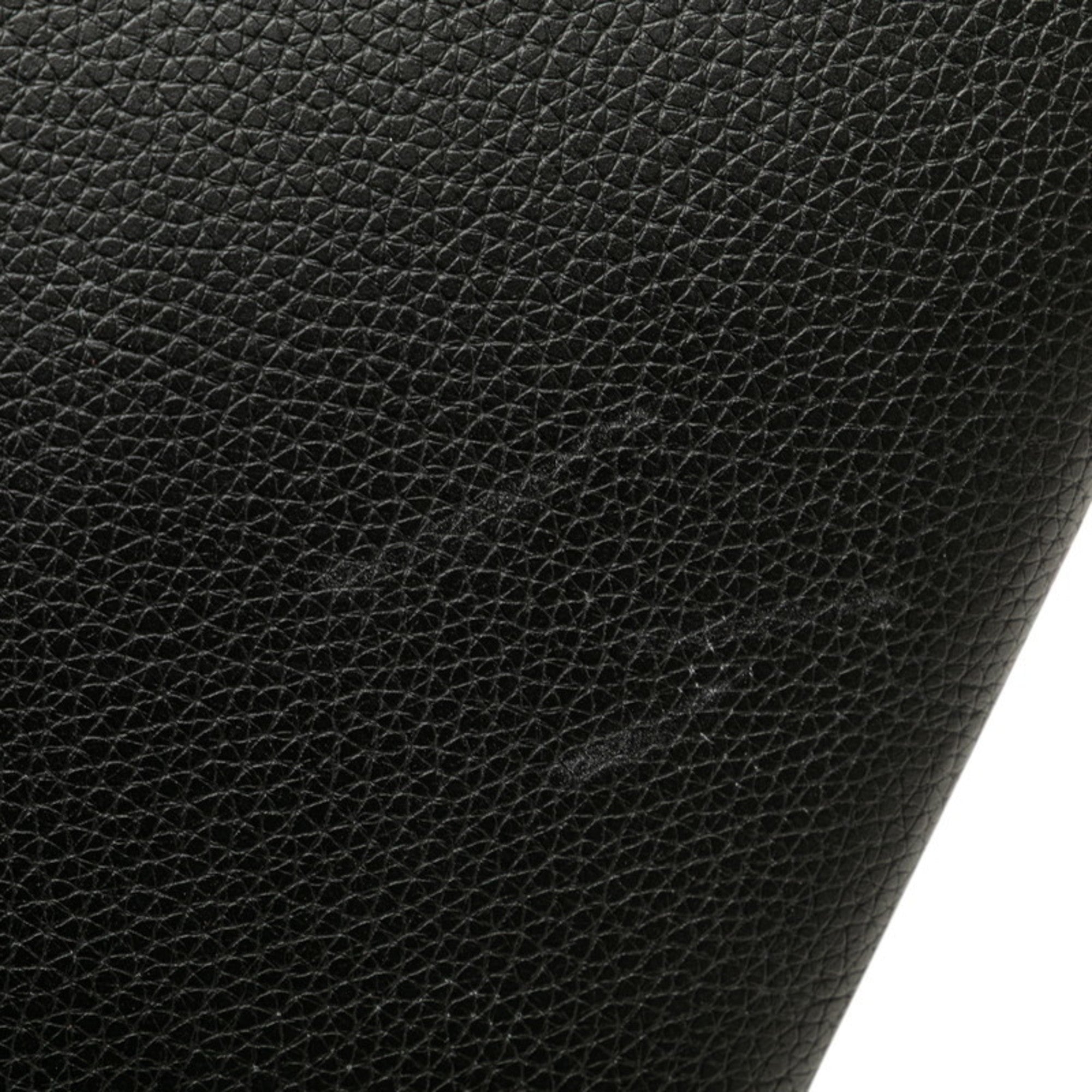 Louis Vuitton Taurillon Black Noir Leather Clutch Bag Pochette (Pre-Owned)