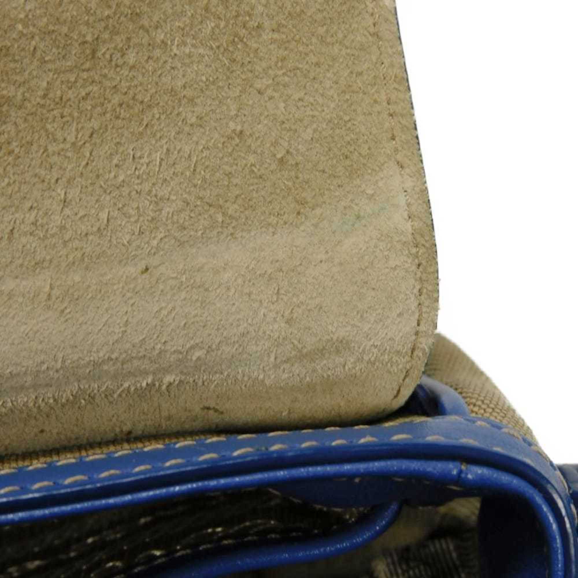 Prada Brown Canvas Leather Shoulder Bag (Pre-Owned)