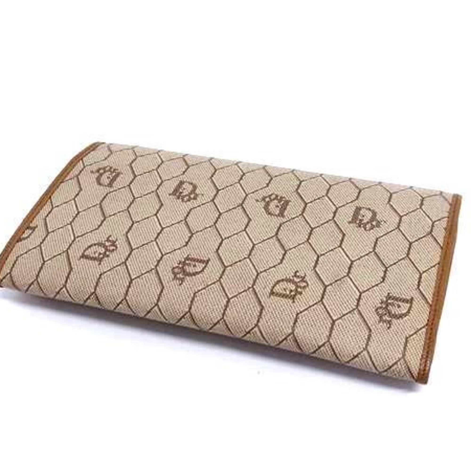 Christian Dior Beige Beige Brown Brown Pvc Leather Coin Purse/Coin Case (Pre-Owned)