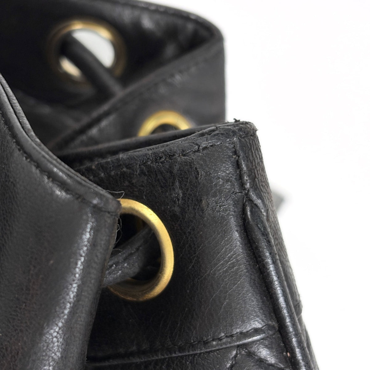Chanel Matelasse Black Leather Backpack (Pre-Owned)